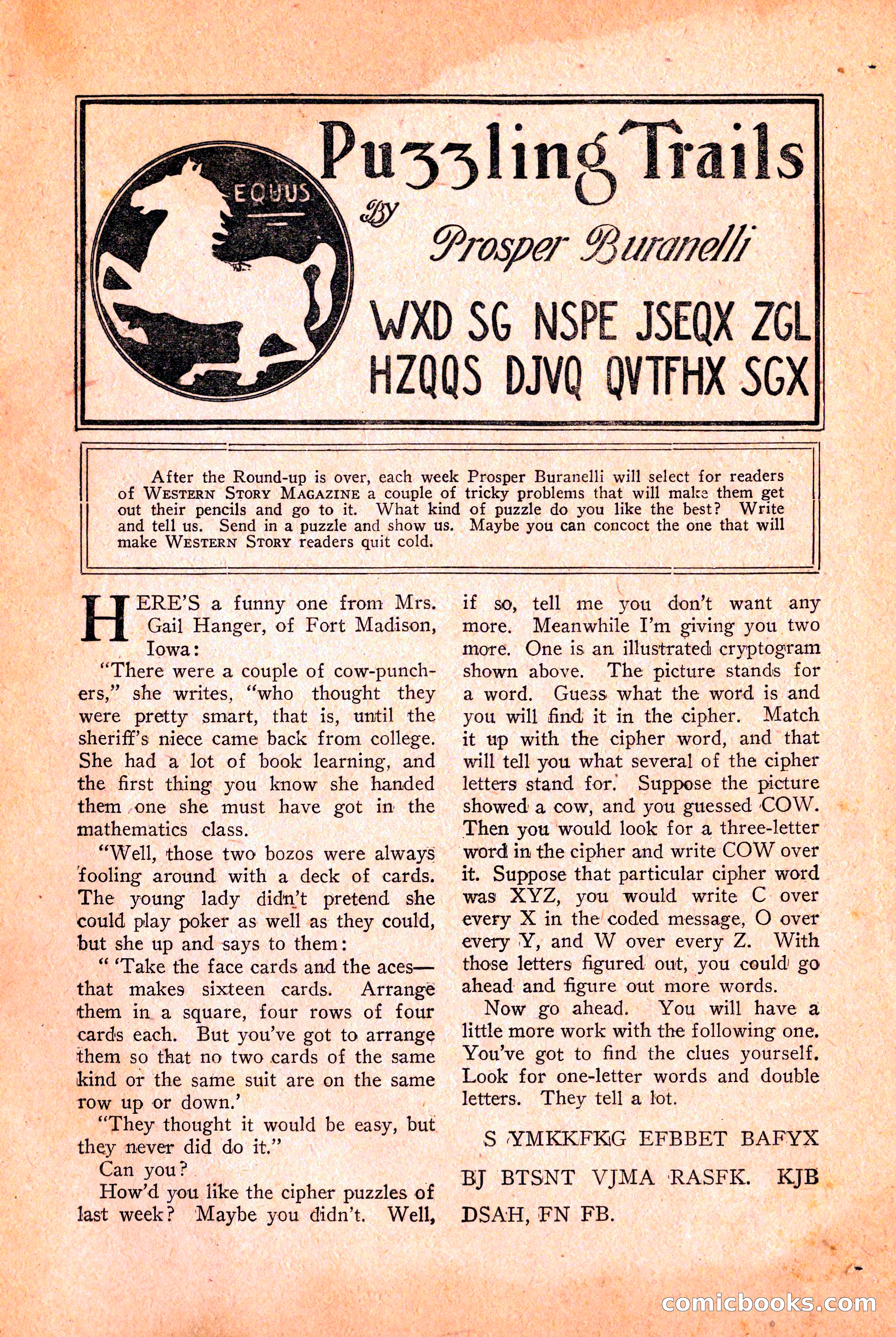 Western Story Magazine, March 12, 1927 — page 141 of 148