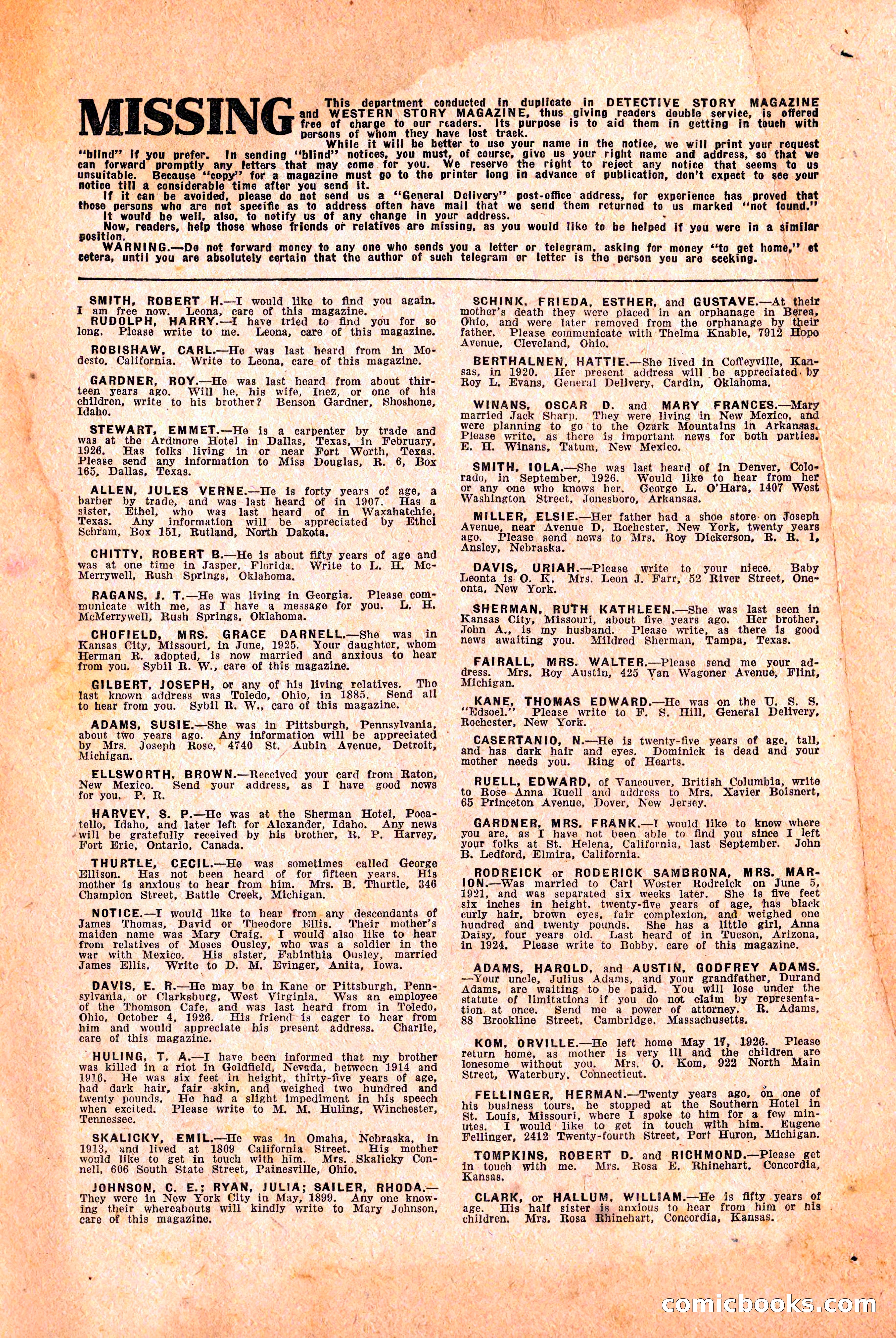 Western Story Magazine, March 12, 1927 — page 145 of 148