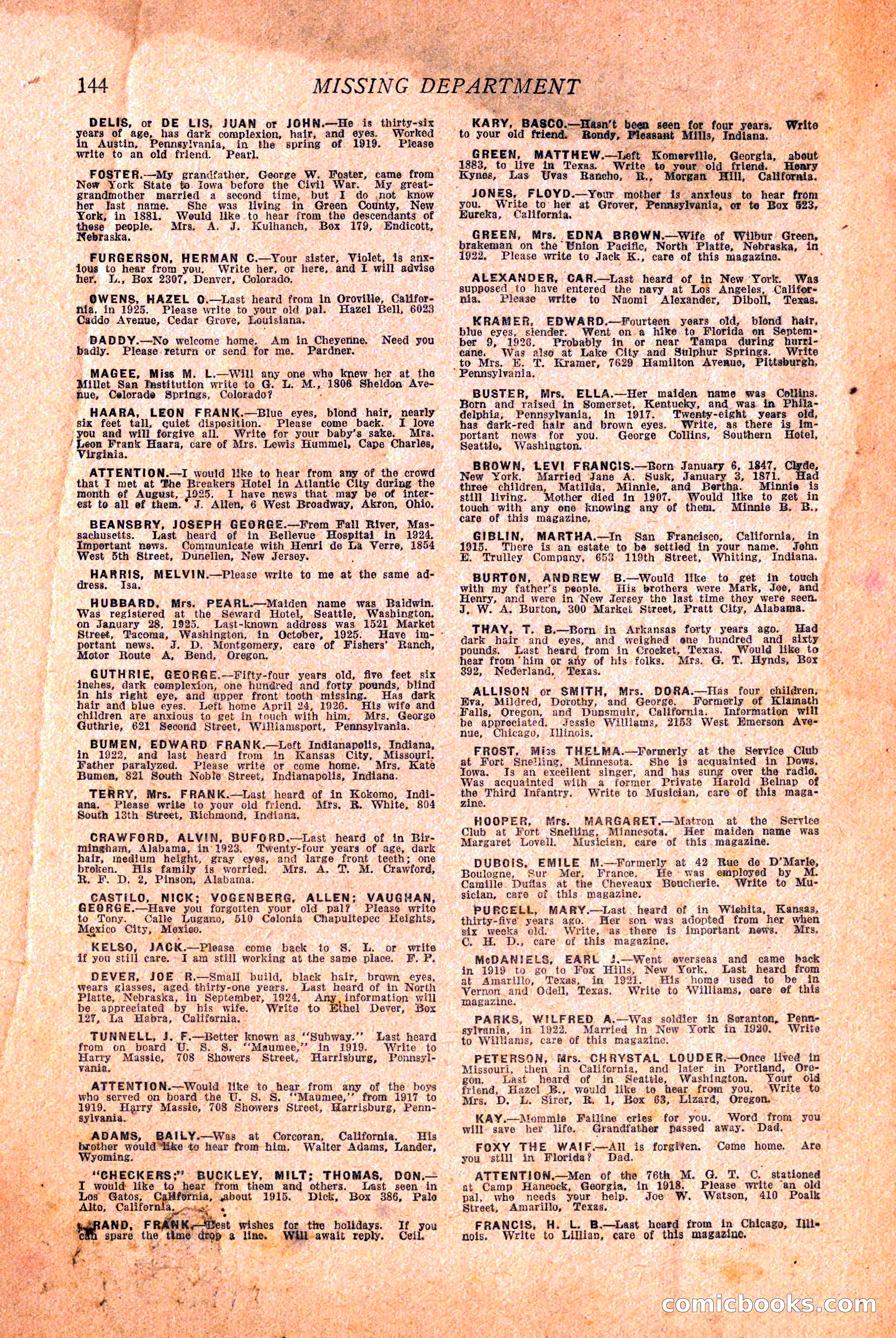 Western Story Magazine, March 12, 1927 — page 146 of 148