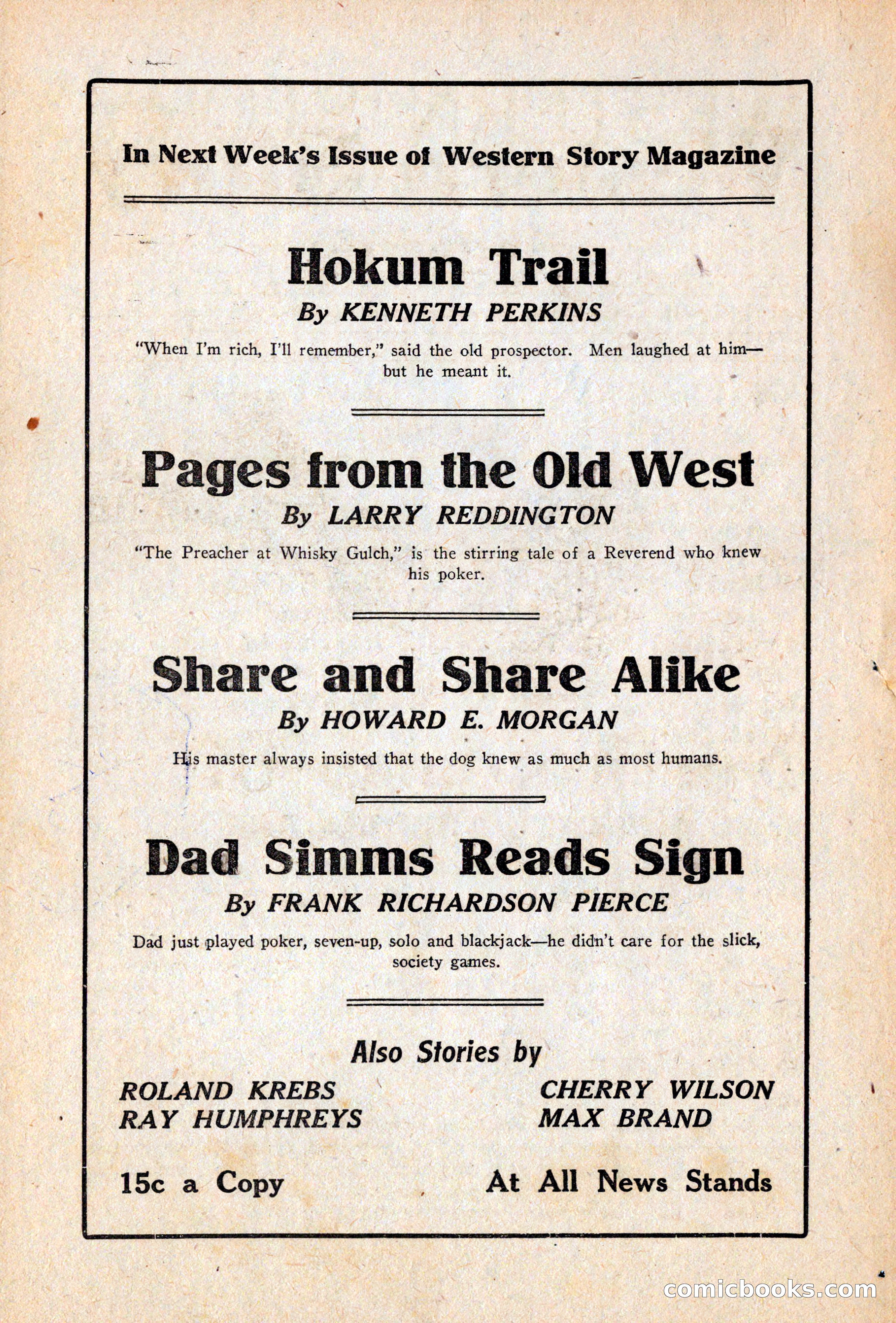 Western Story Magazine, April 14, 1928 — page 4 of 148