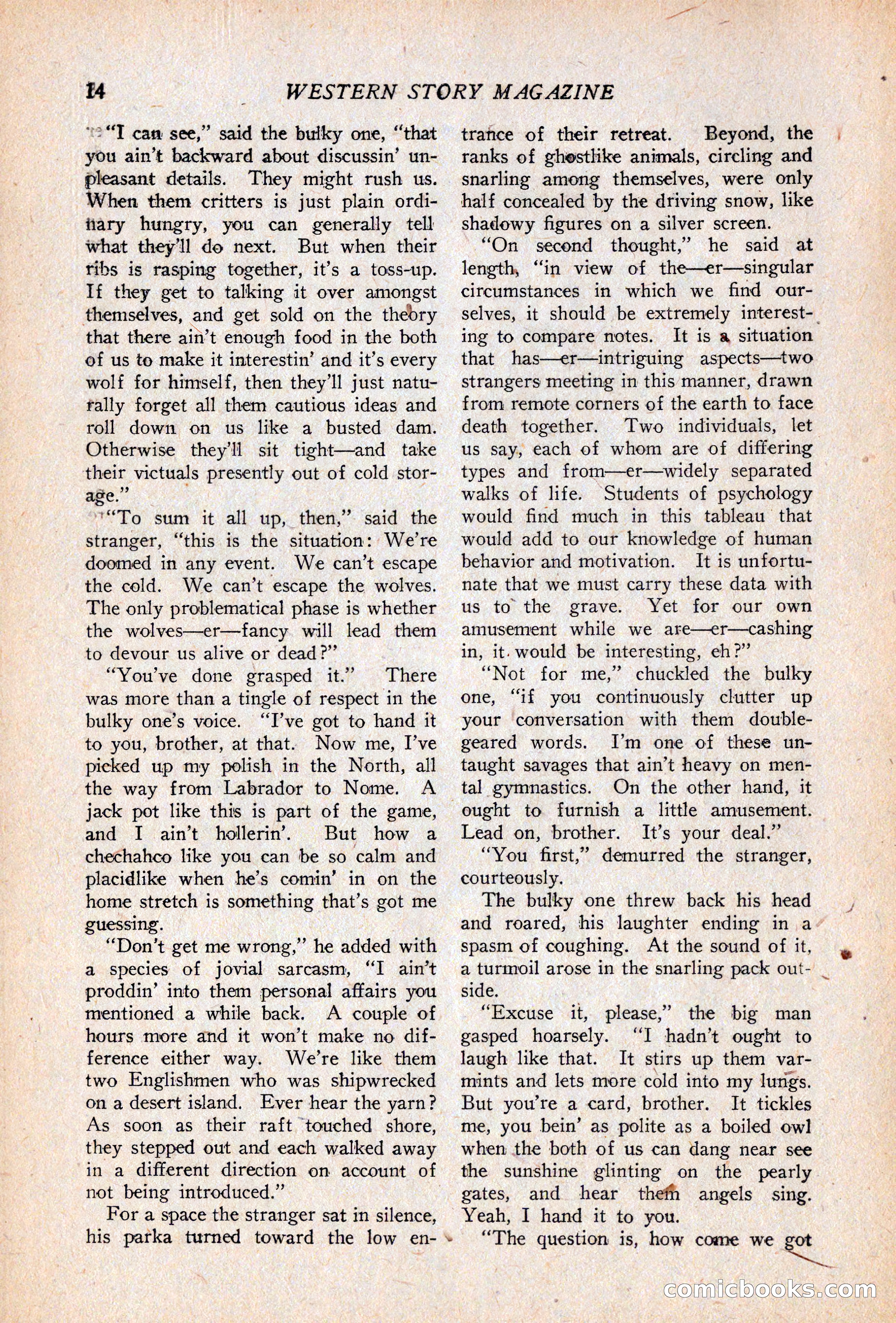 Western Story Magazine, April 14, 1928 — page 16 of 148