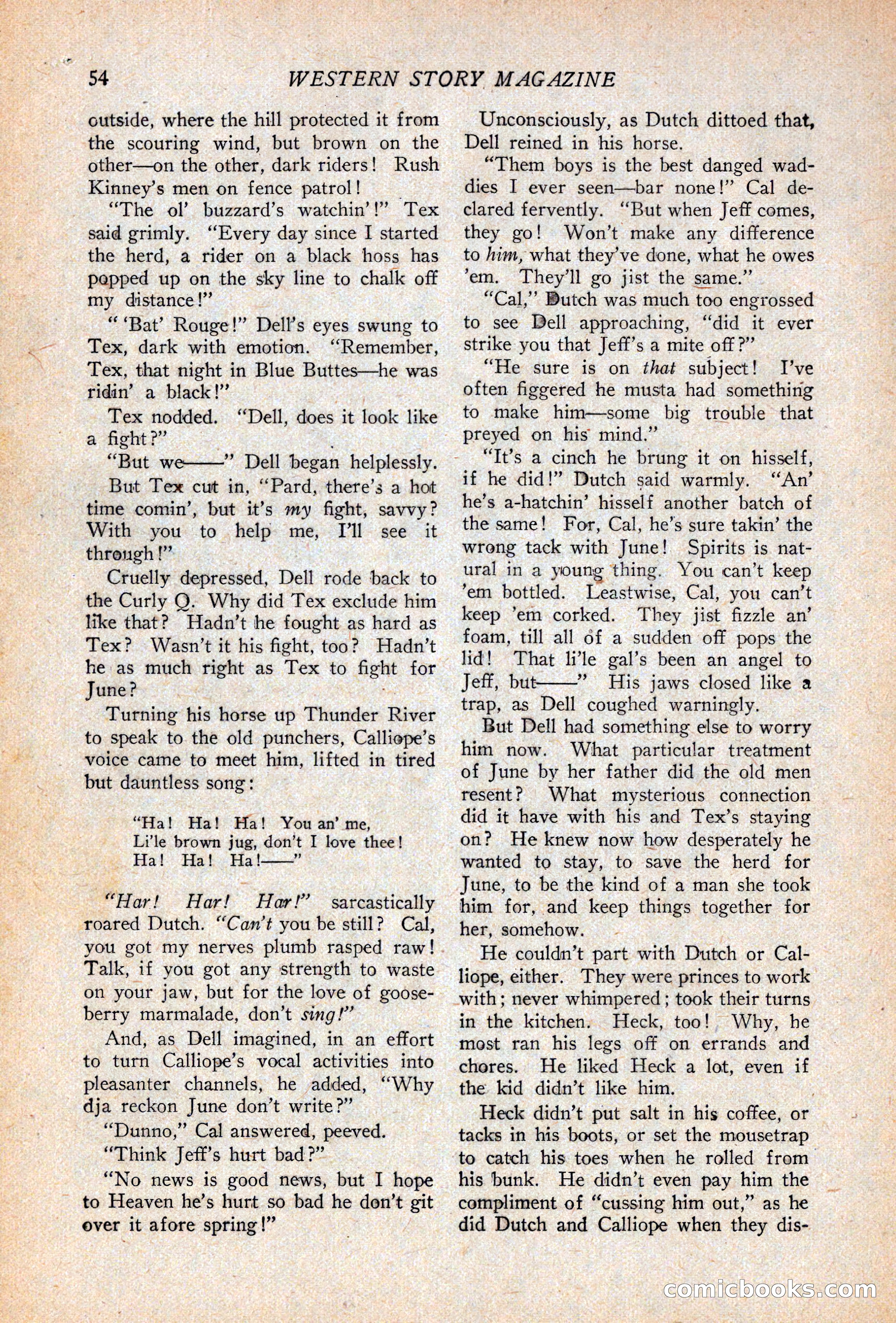 Western Story Magazine, April 14, 1928 — page 56 of 148