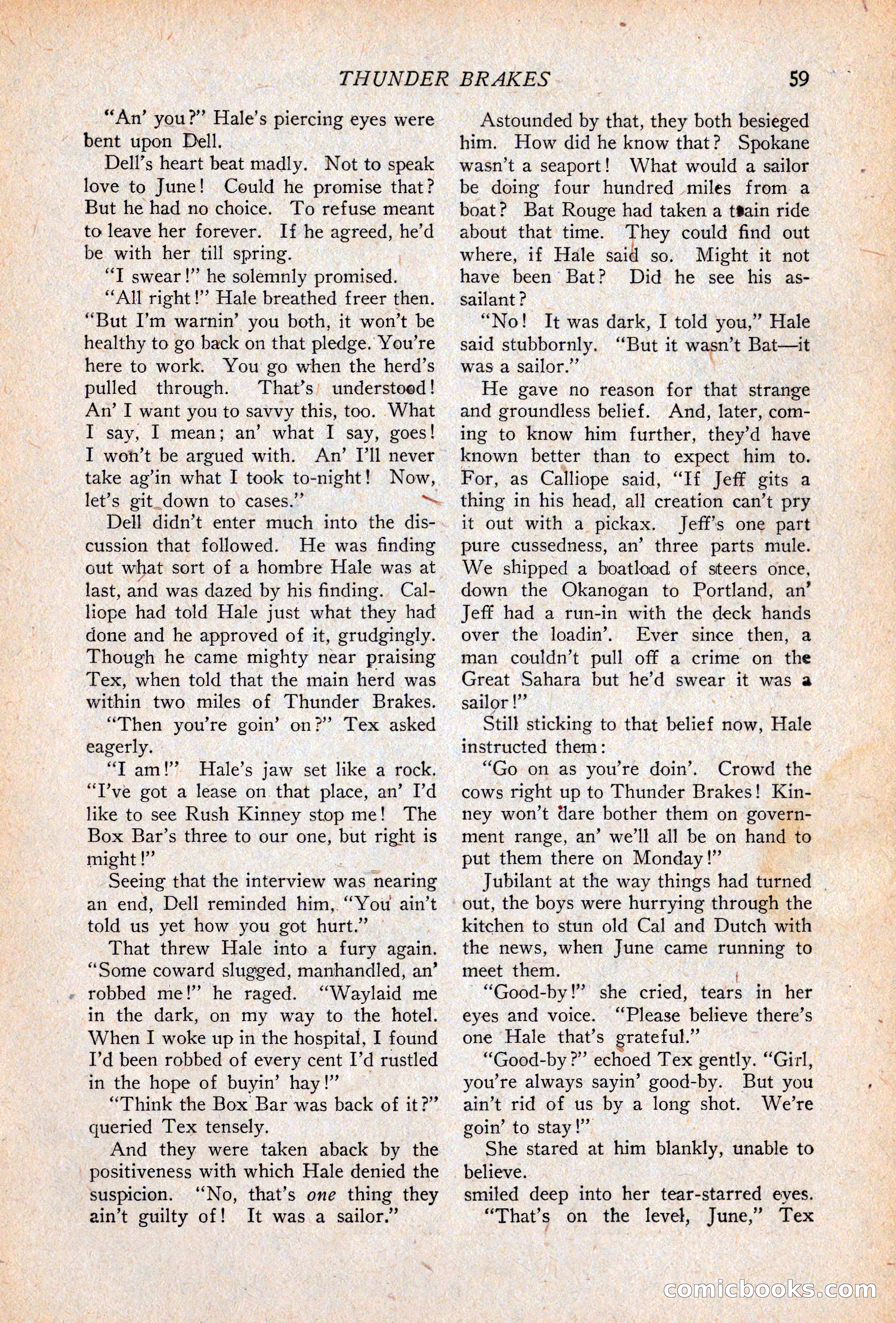Western Story Magazine, April 14, 1928 — page 61 of 148