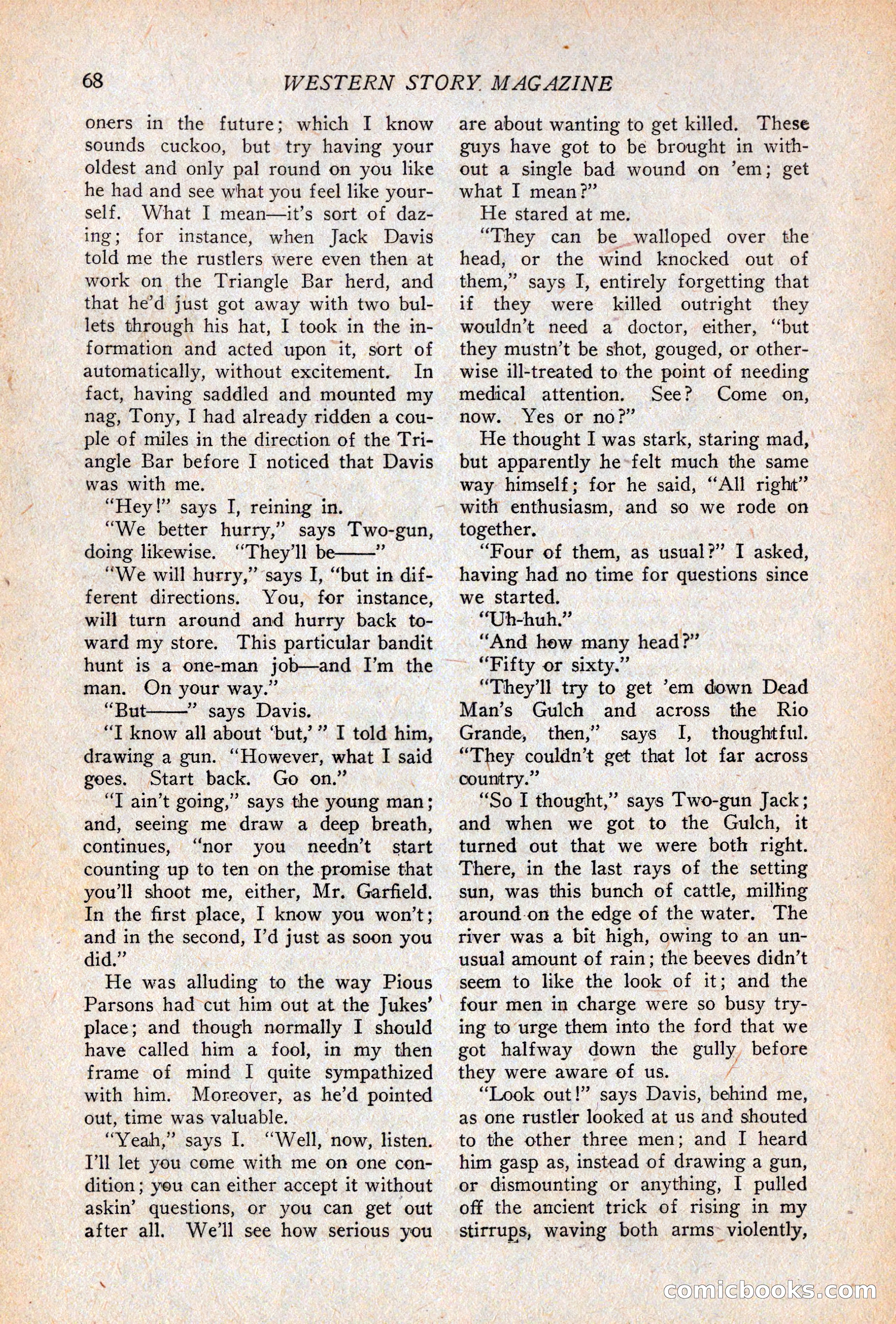 Western Story Magazine, April 14, 1928 — page 70 of 148