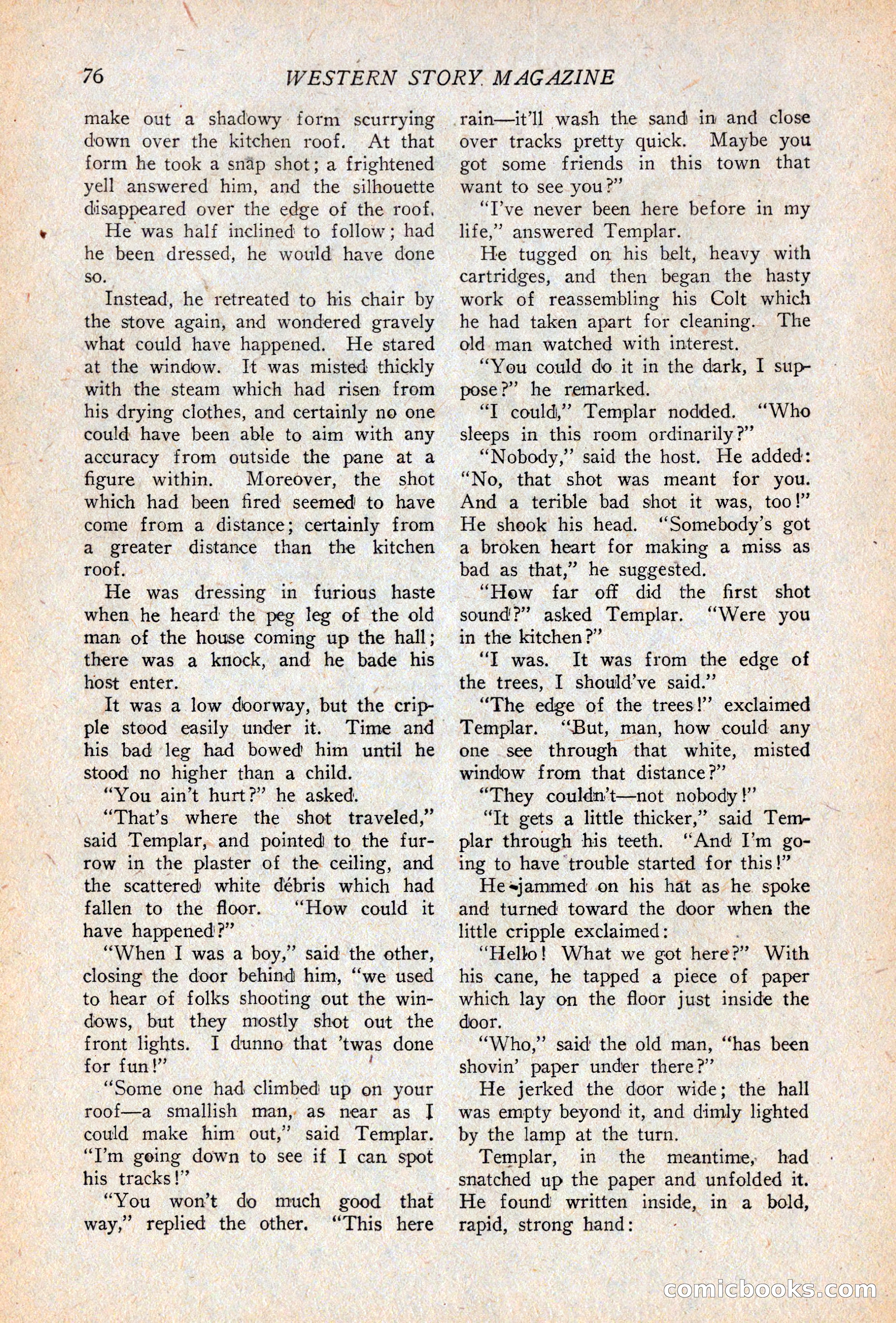 Western Story Magazine, April 14, 1928 — page 78 of 148