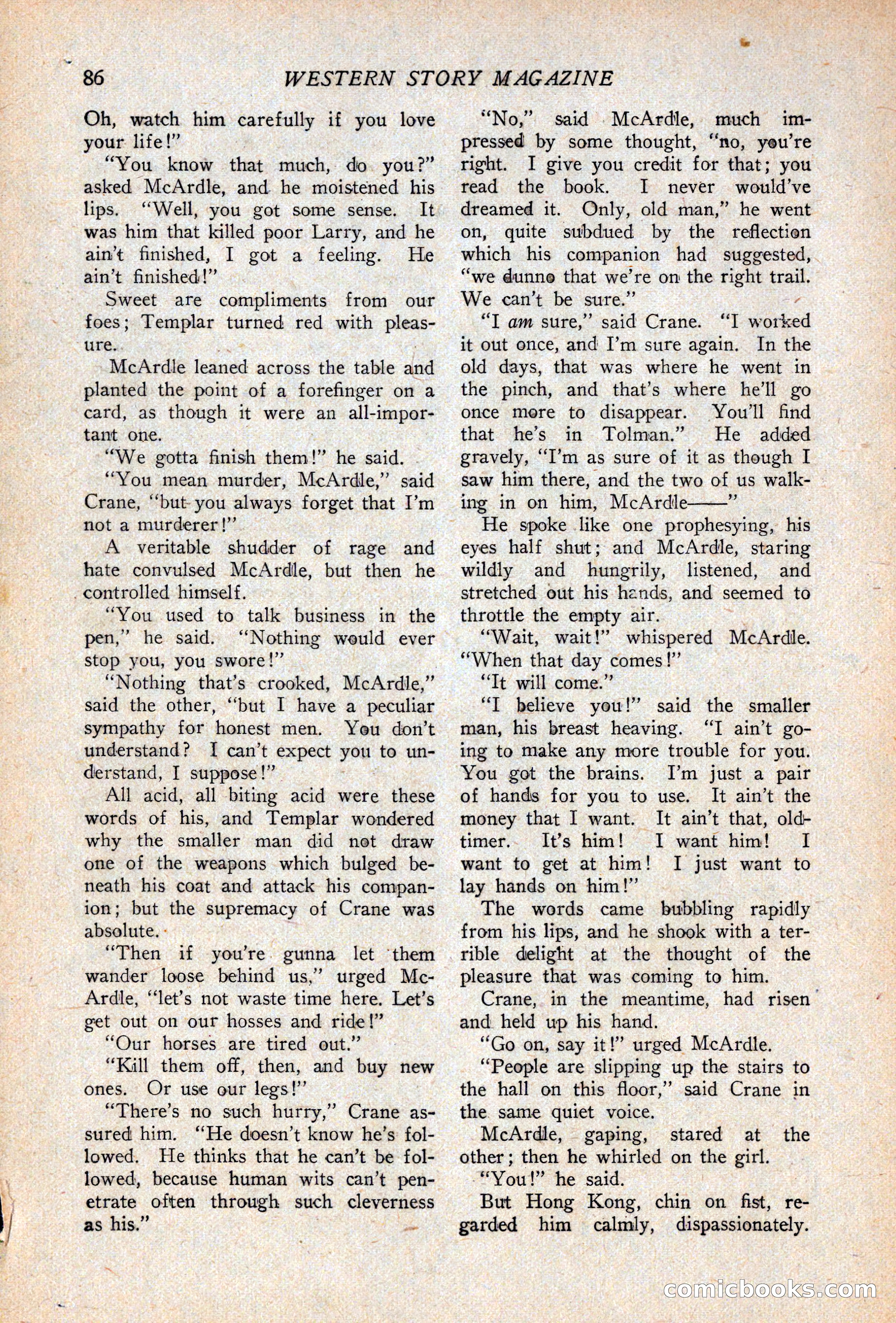Western Story Magazine, April 14, 1928 — page 88 of 148