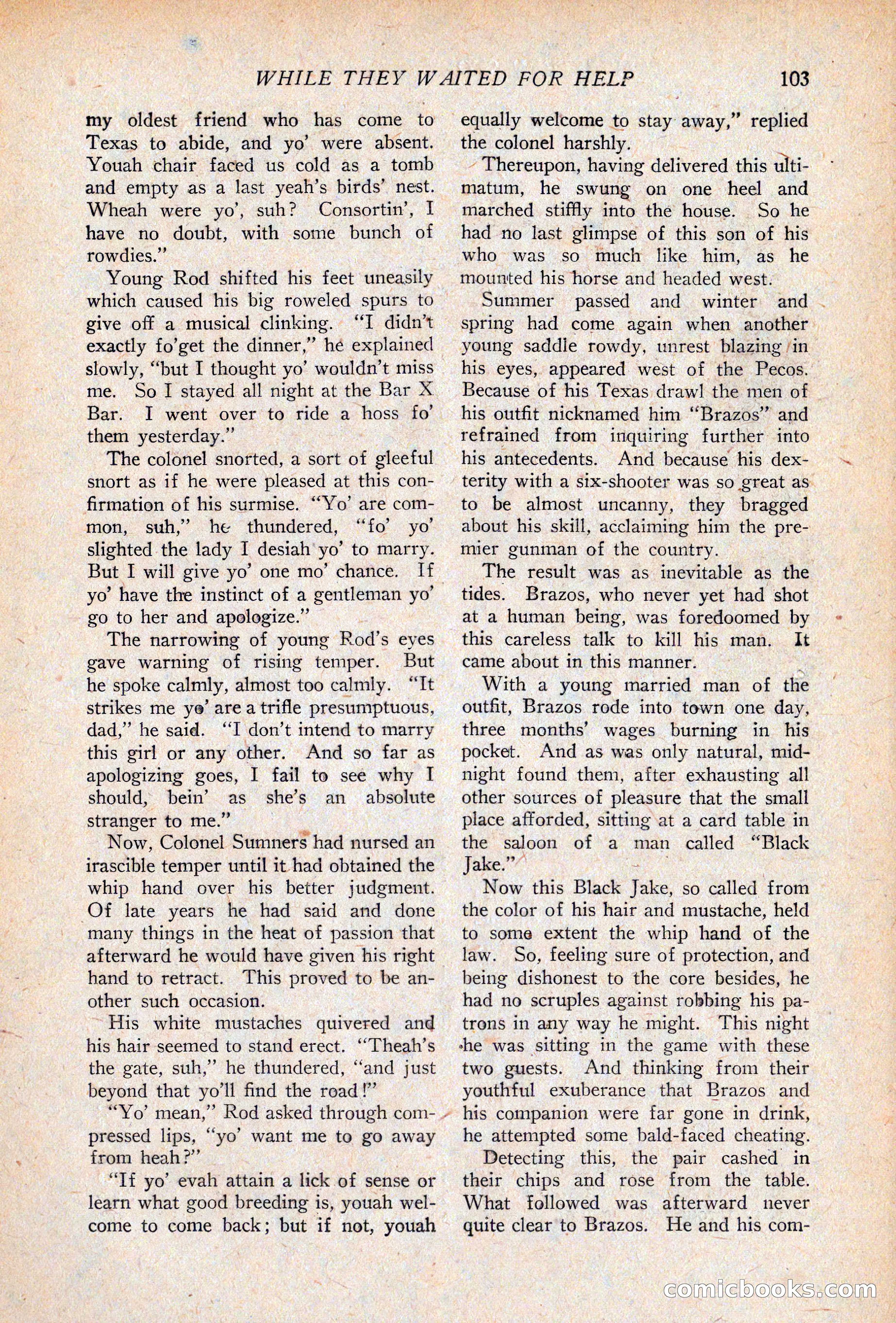 Western Story Magazine, April 14, 1928 — page 105 of 148