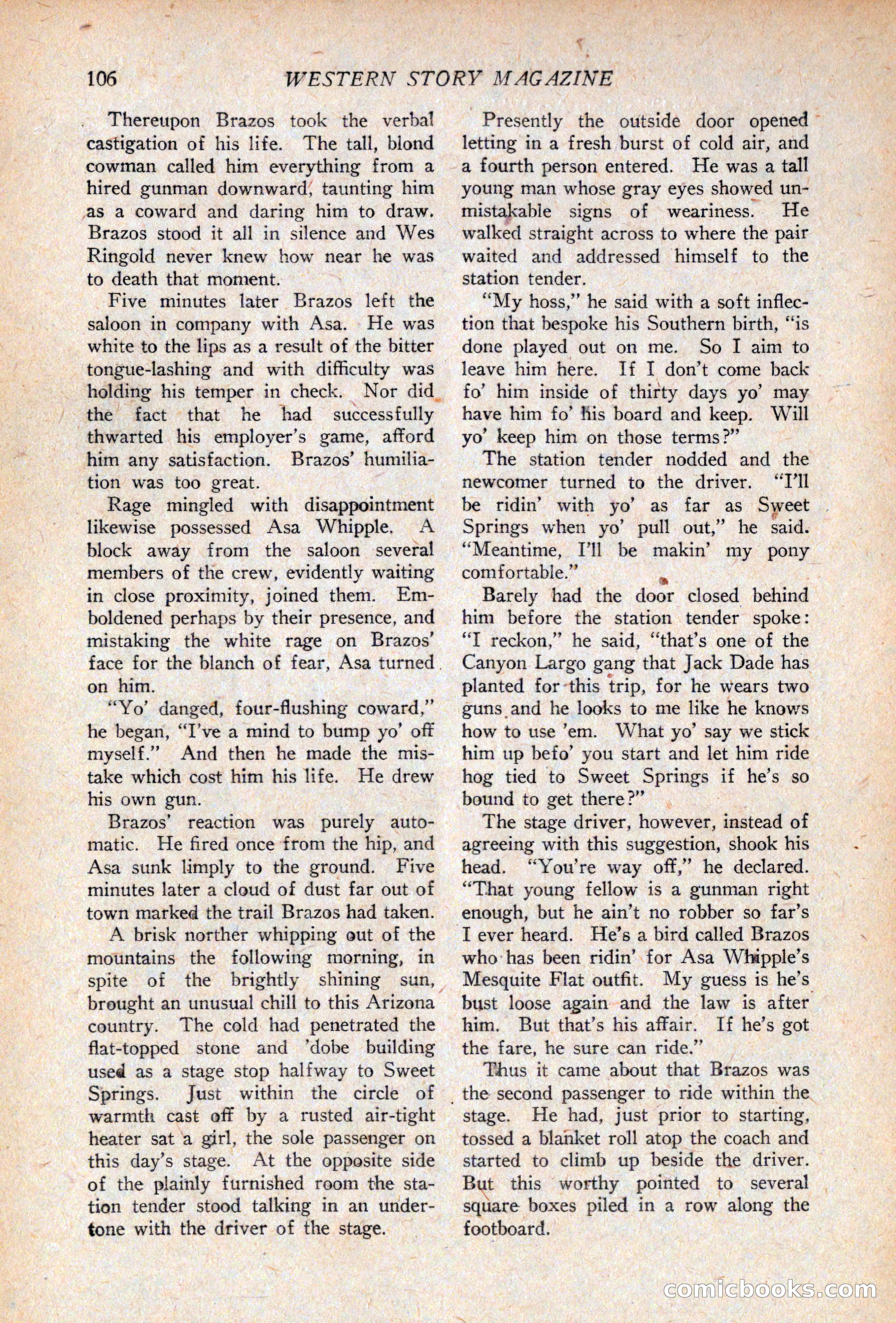 Western Story Magazine, April 14, 1928 — page 108 of 148