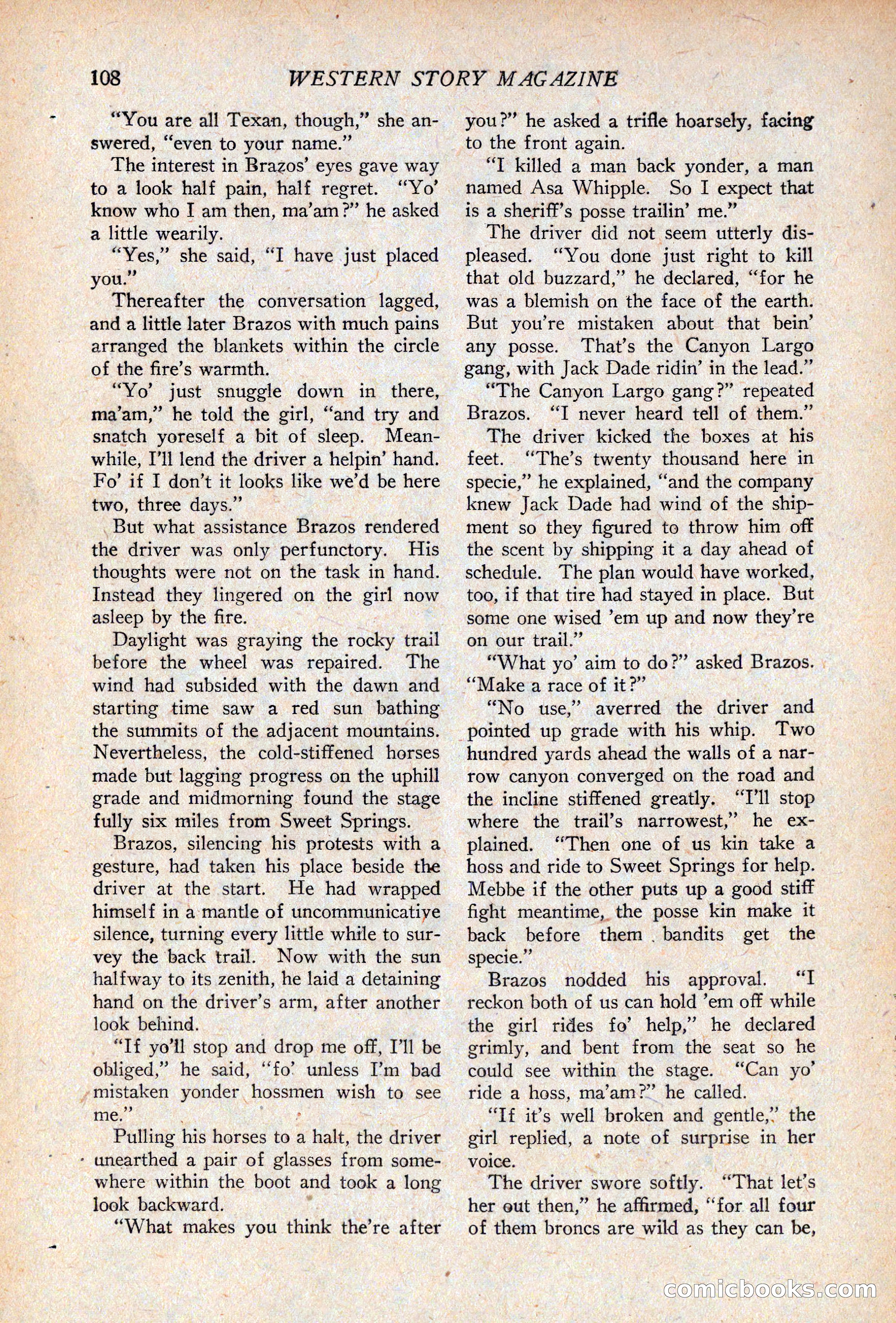 Western Story Magazine, April 14, 1928 — page 110 of 148