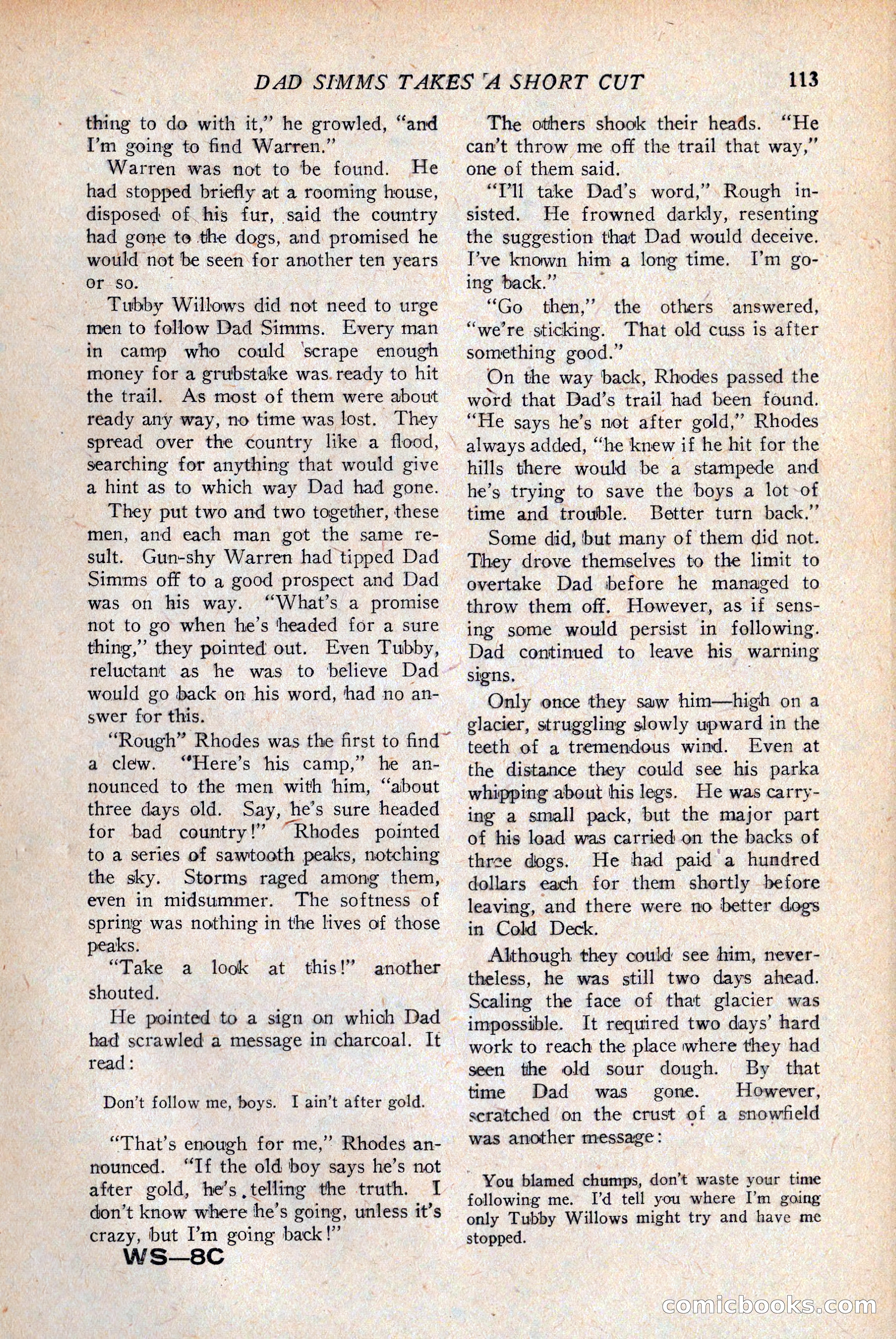 Western Story Magazine, April 14, 1928 — page 115 of 148