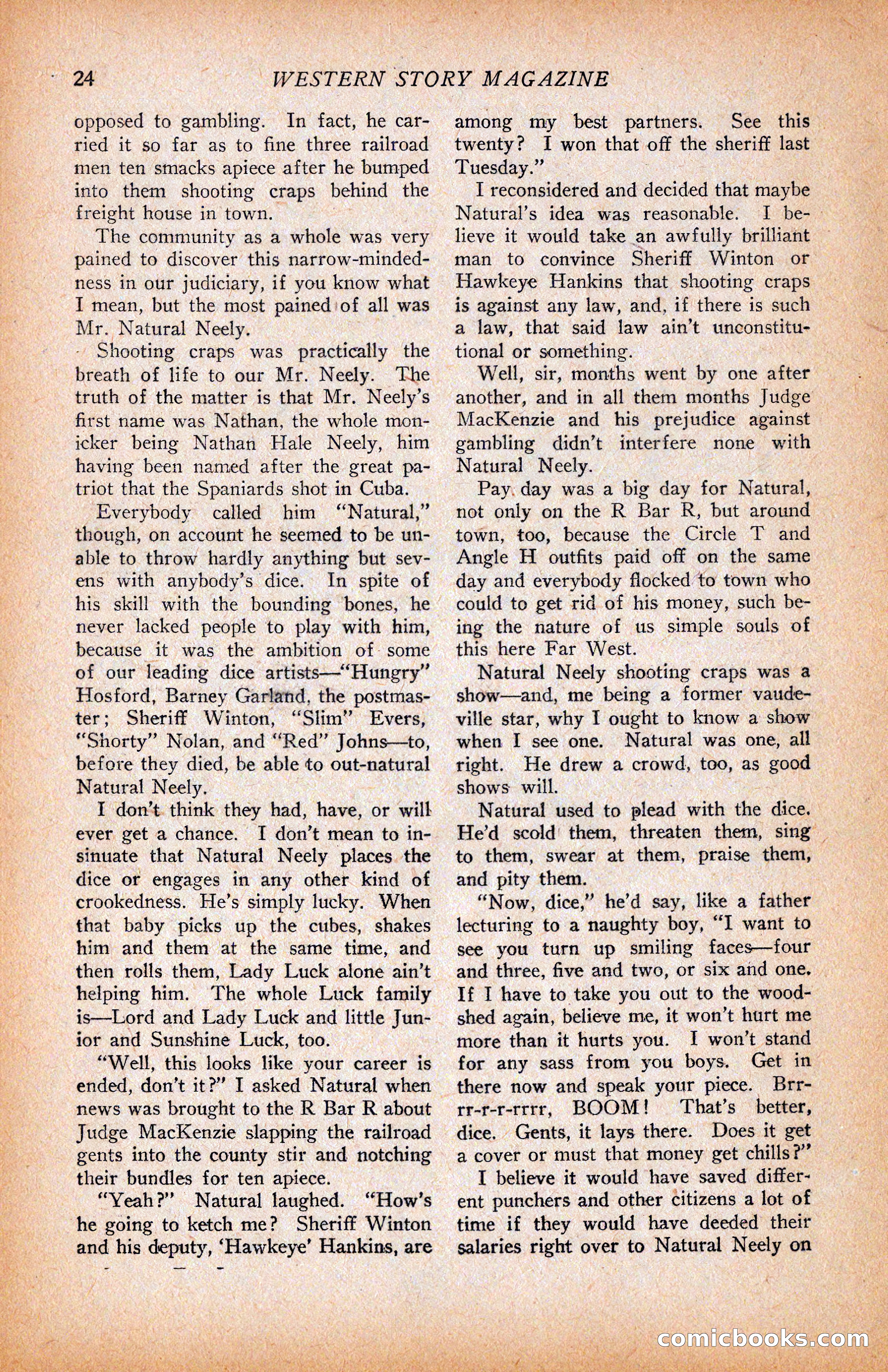 Western Story Magazine, June 9, 1928 — page 26 of 148