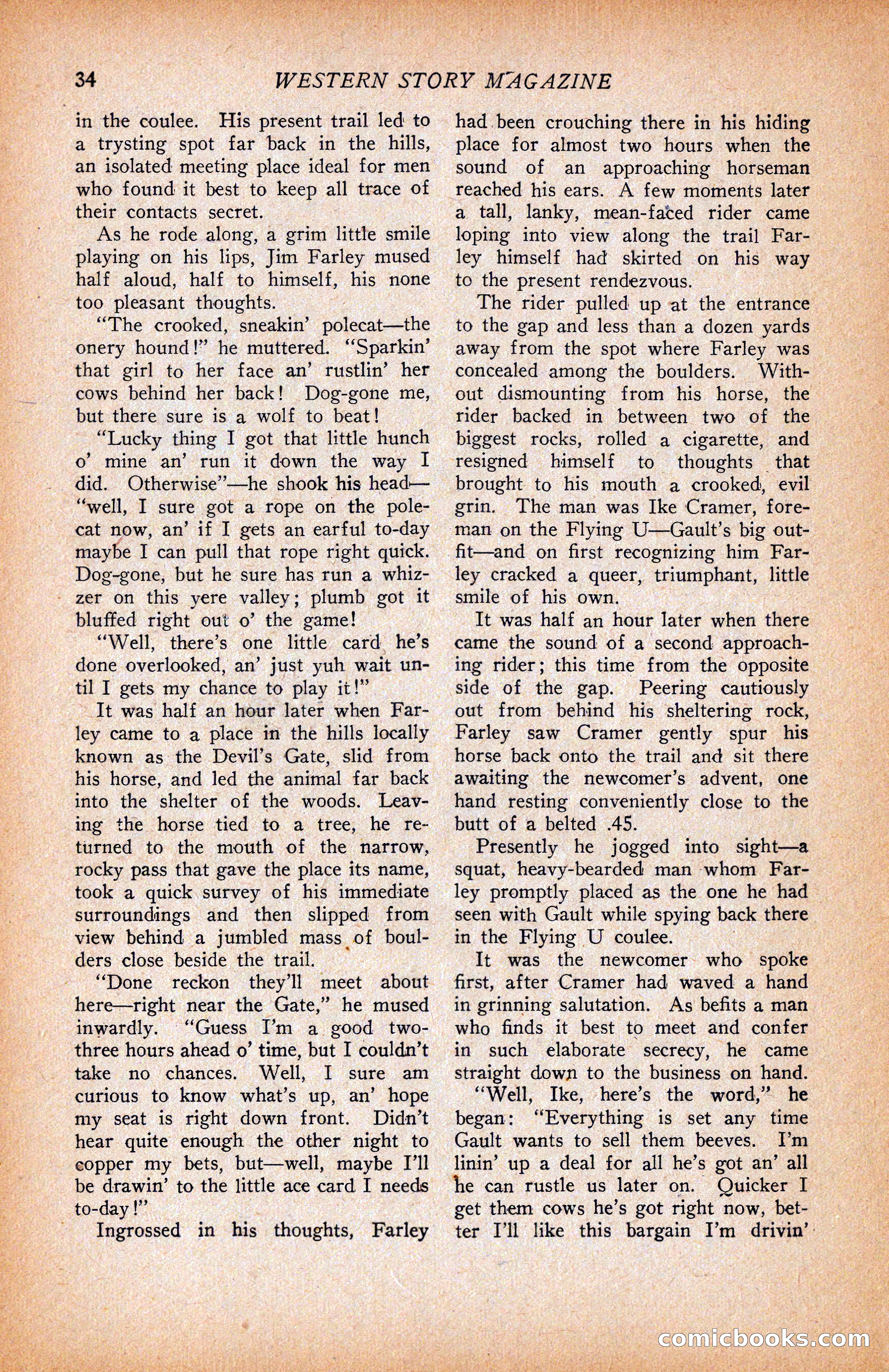 Western Story Magazine, June 9, 1928 — page 36 of 148