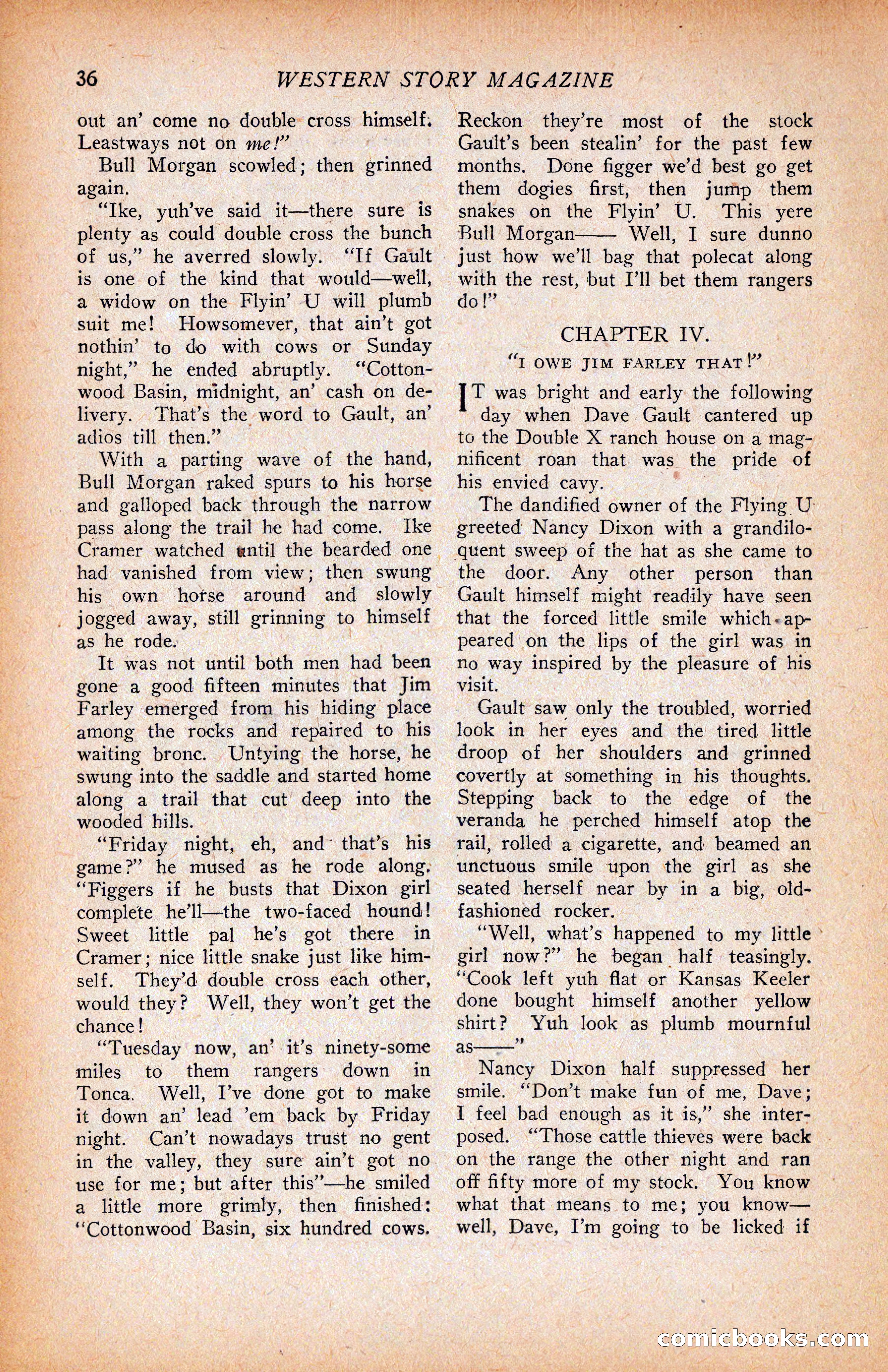Western Story Magazine, June 9, 1928 — page 38 of 148