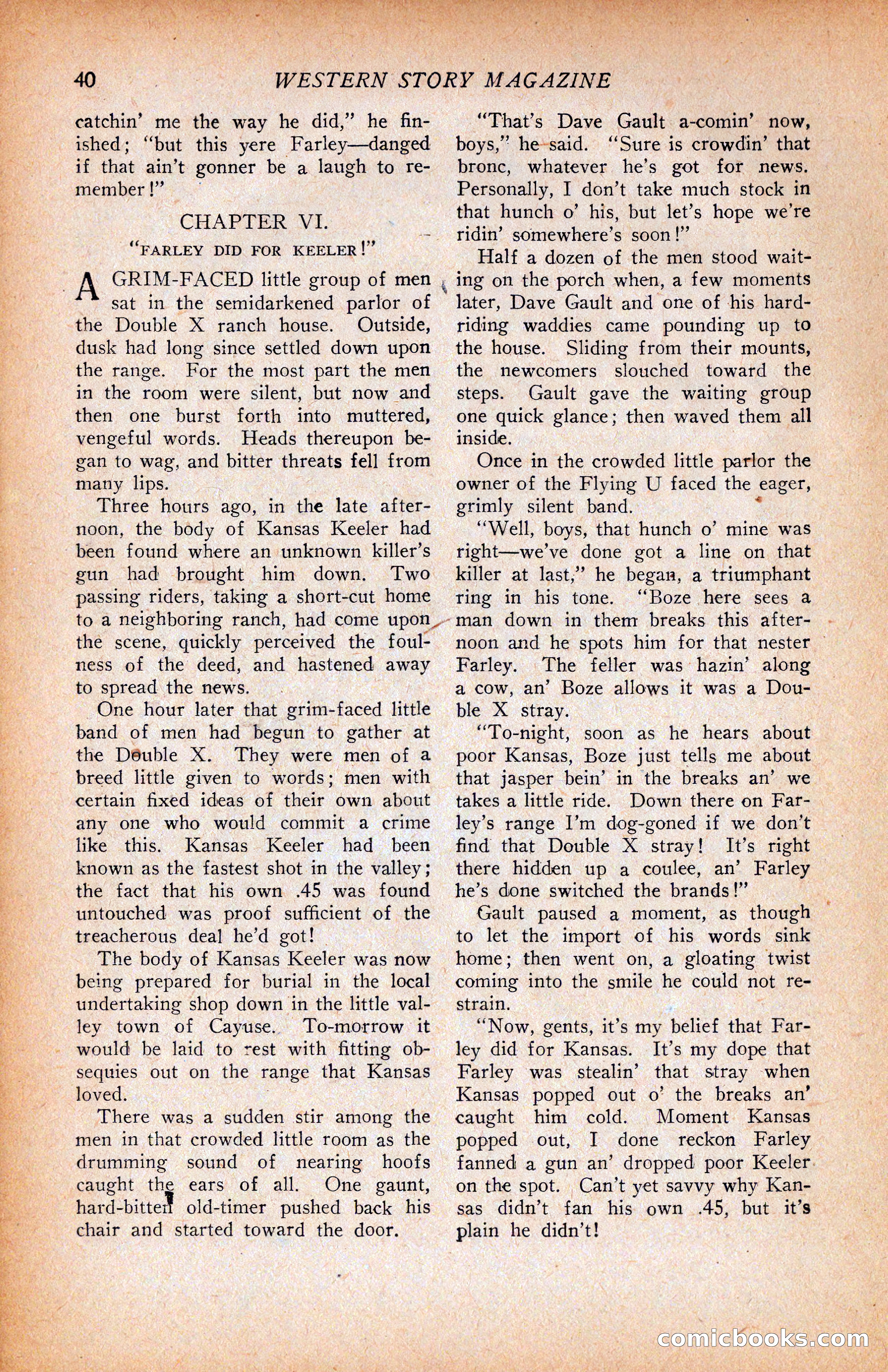 Western Story Magazine, June 9, 1928 — page 42 of 148