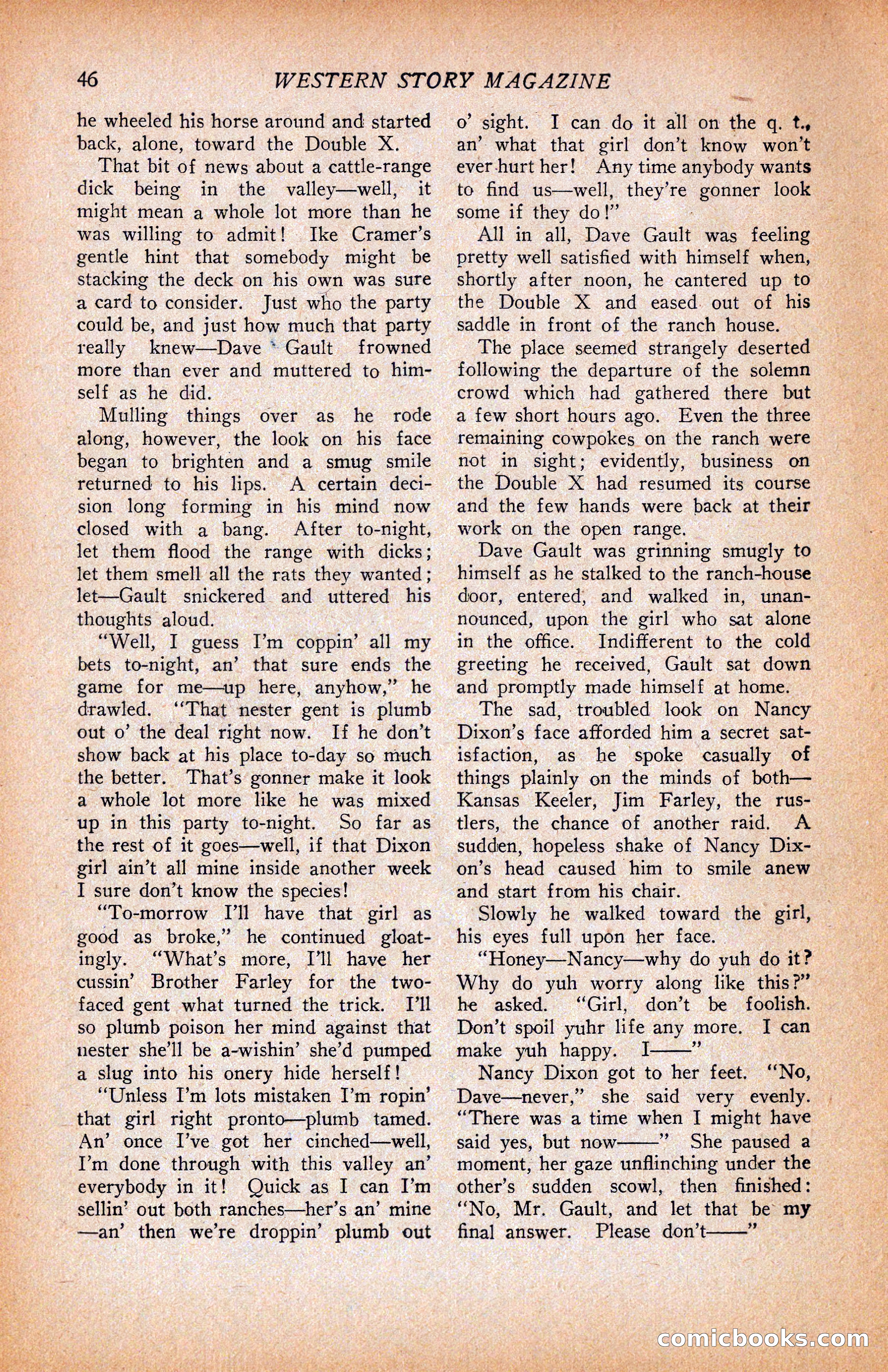Western Story Magazine, June 9, 1928 — page 48 of 148