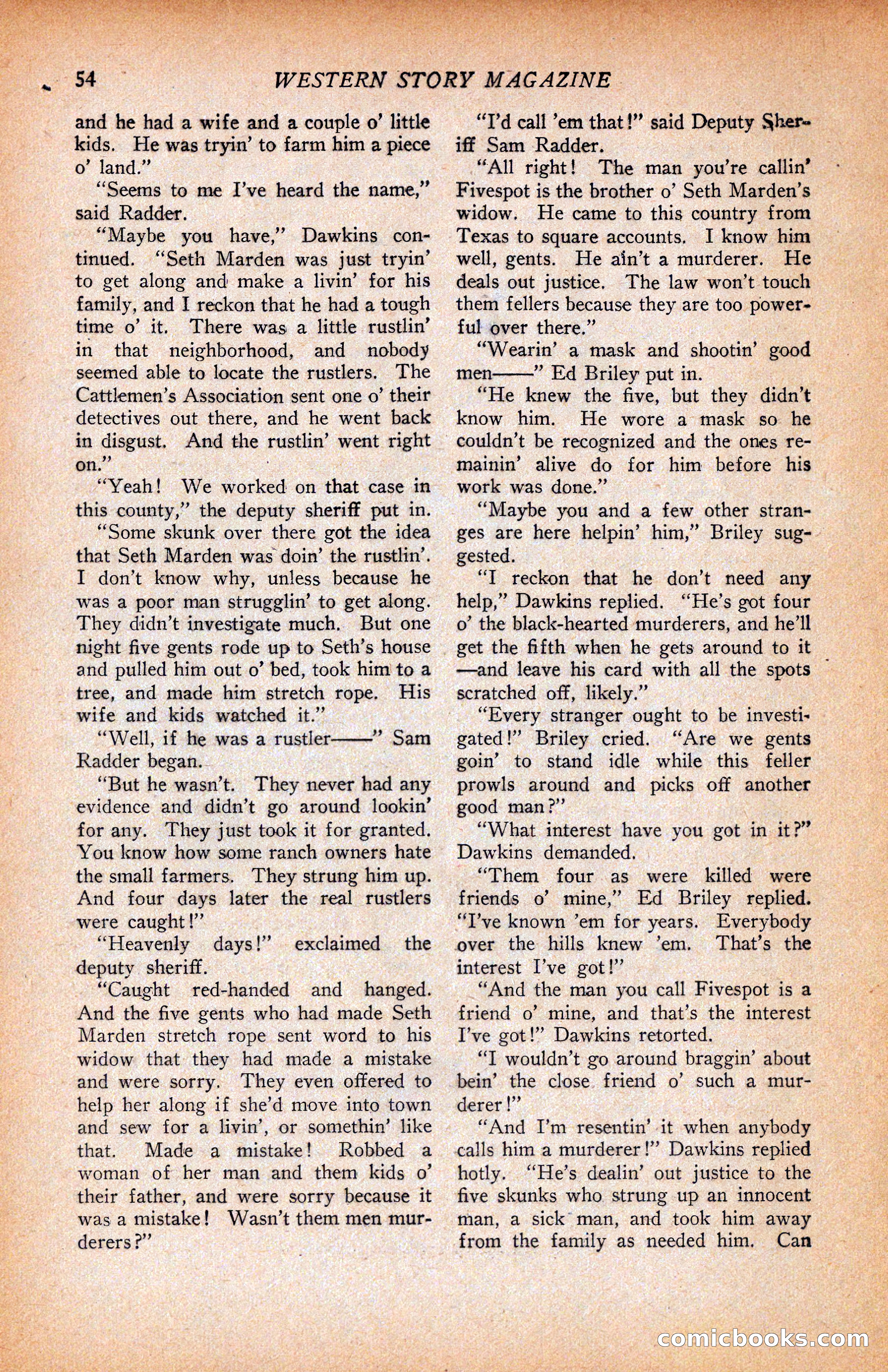 Western Story Magazine, June 9, 1928 — page 56 of 148