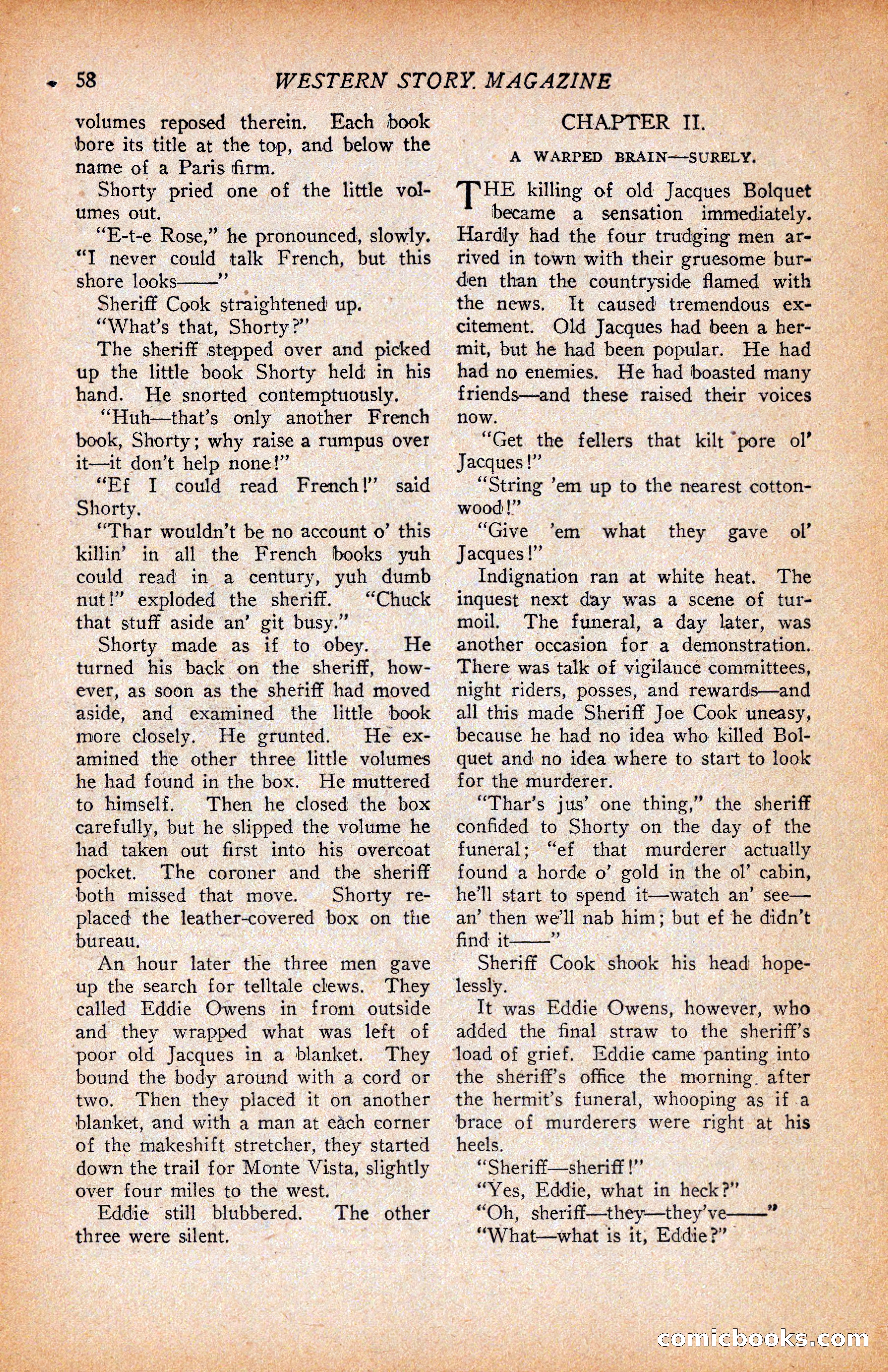 Western Story Magazine, June 9, 1928 — page 60 of 148