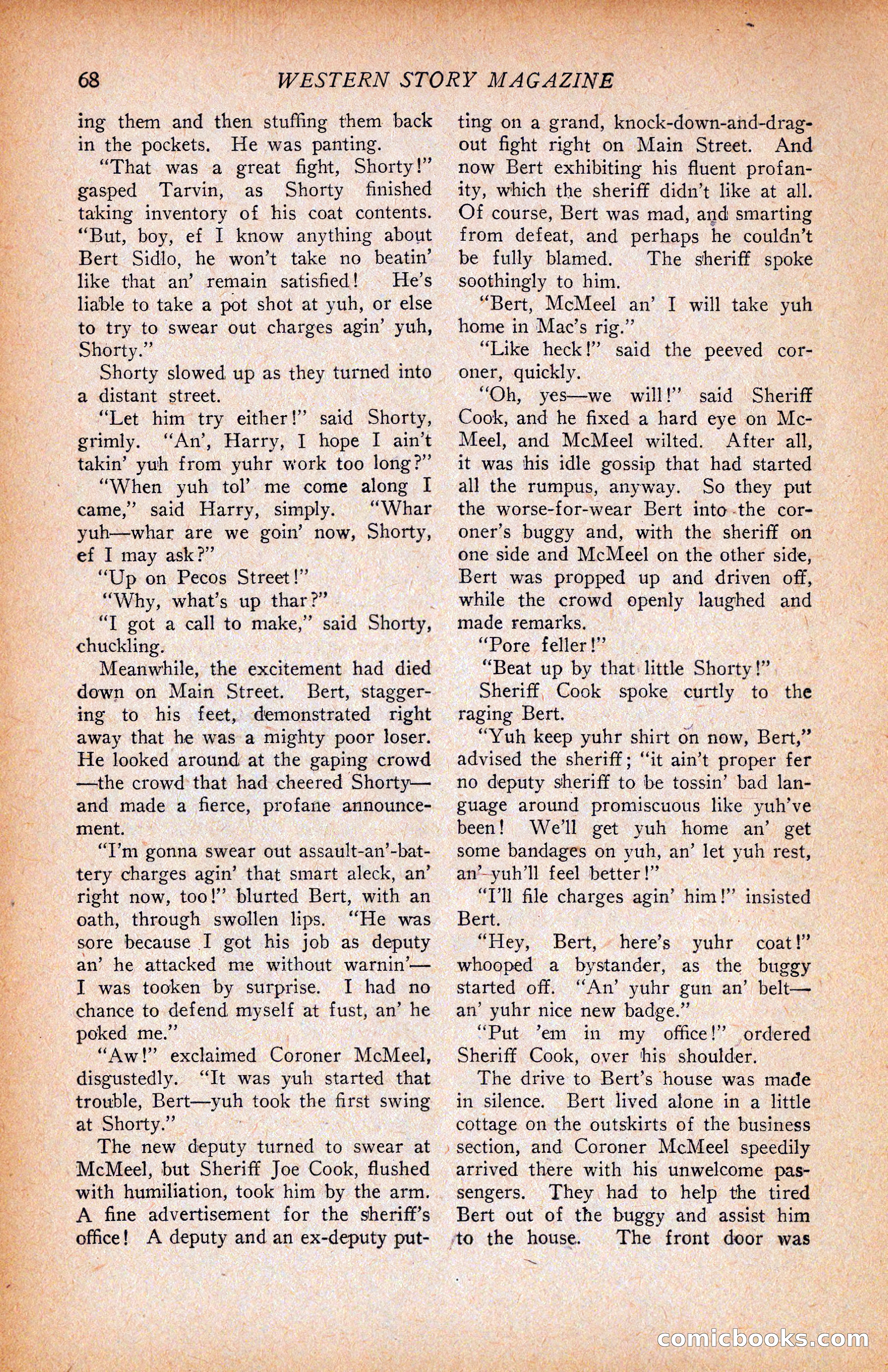 Western Story Magazine, June 9, 1928 — page 70 of 148
