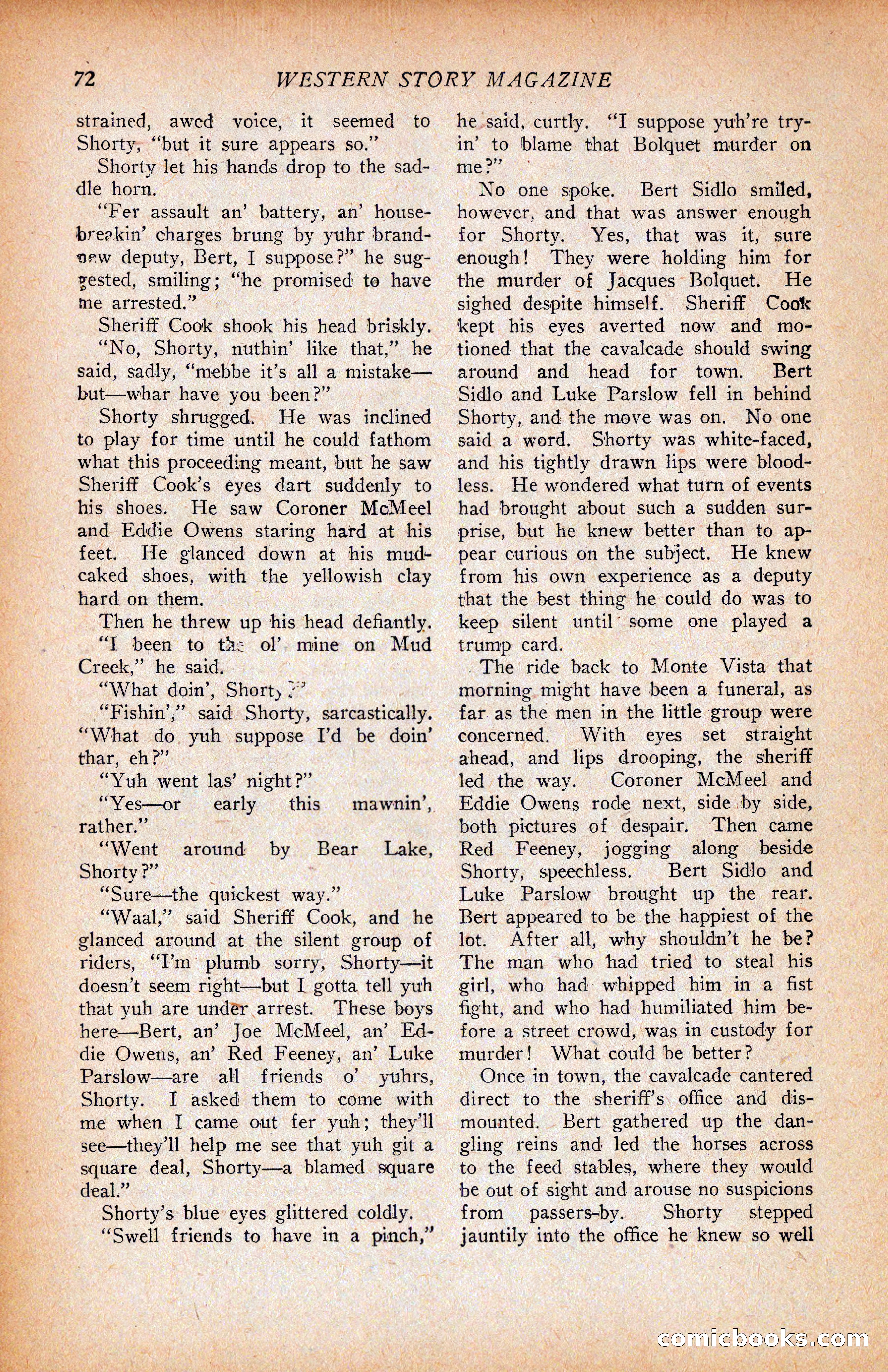 Western Story Magazine, June 9, 1928 — page 74 of 148
