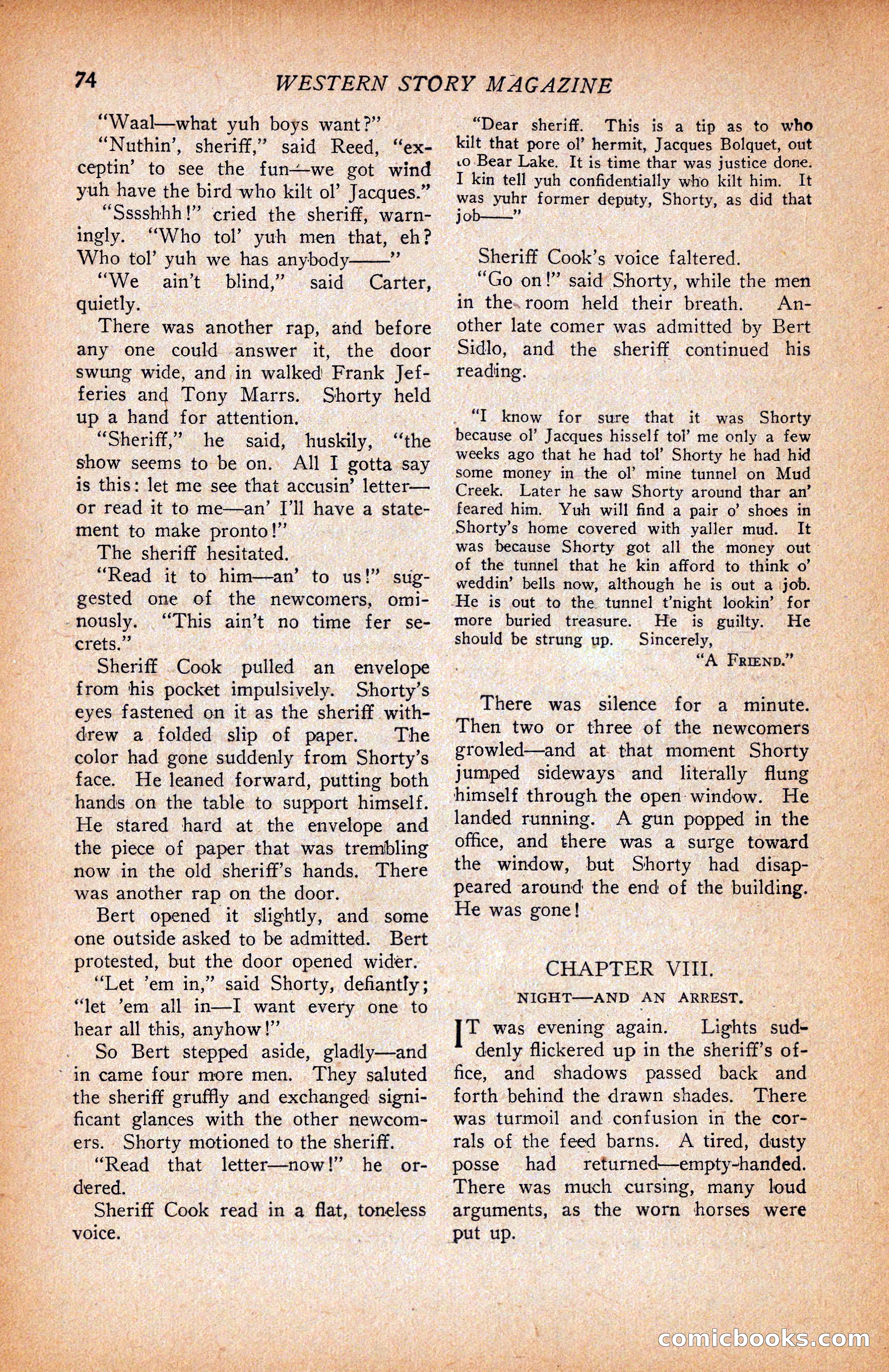 Western Story Magazine, June 9, 1928 — page 76 of 148