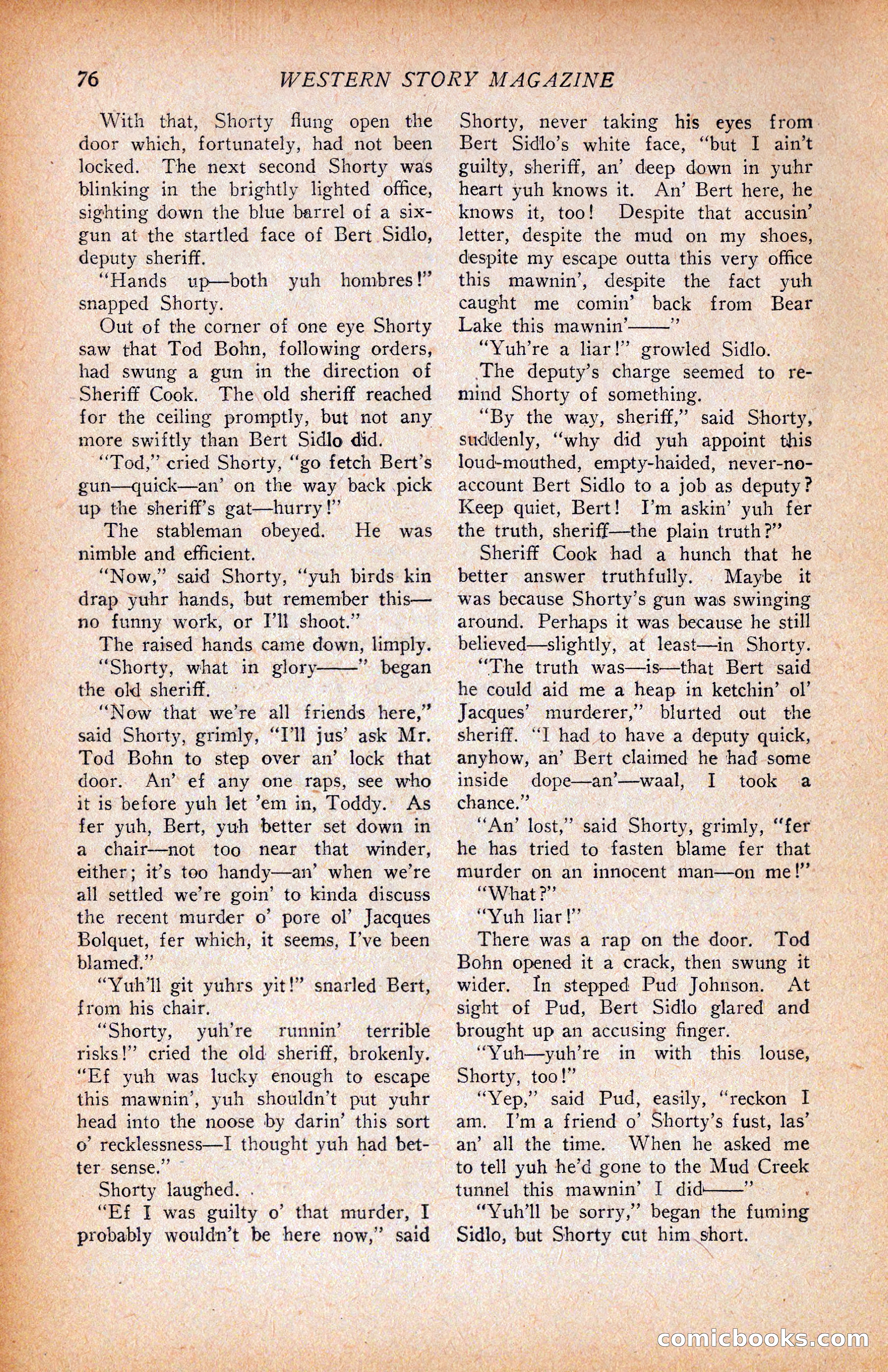 Western Story Magazine, June 9, 1928 — page 78 of 148