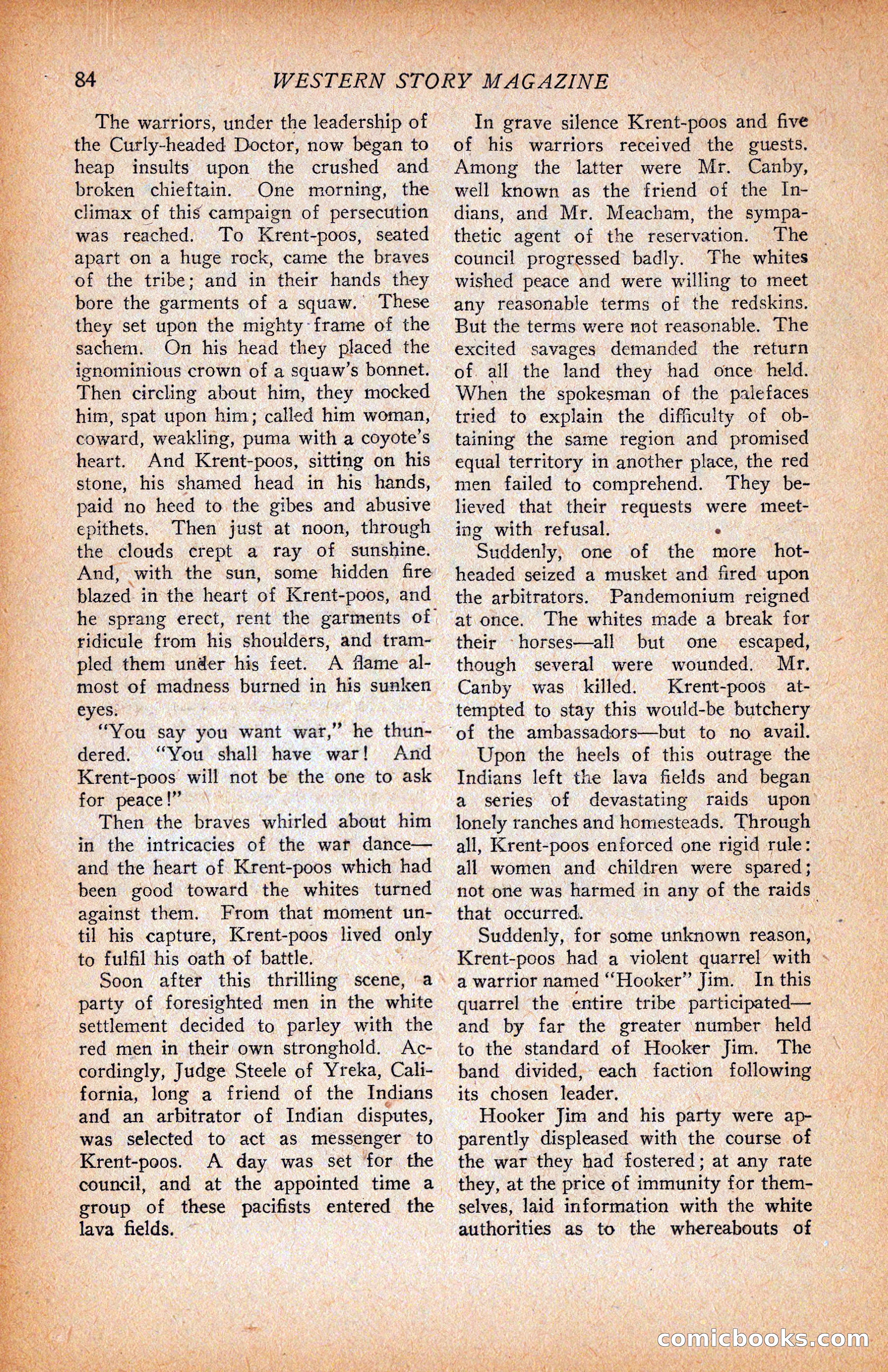 Western Story Magazine, June 9, 1928 — page 86 of 148