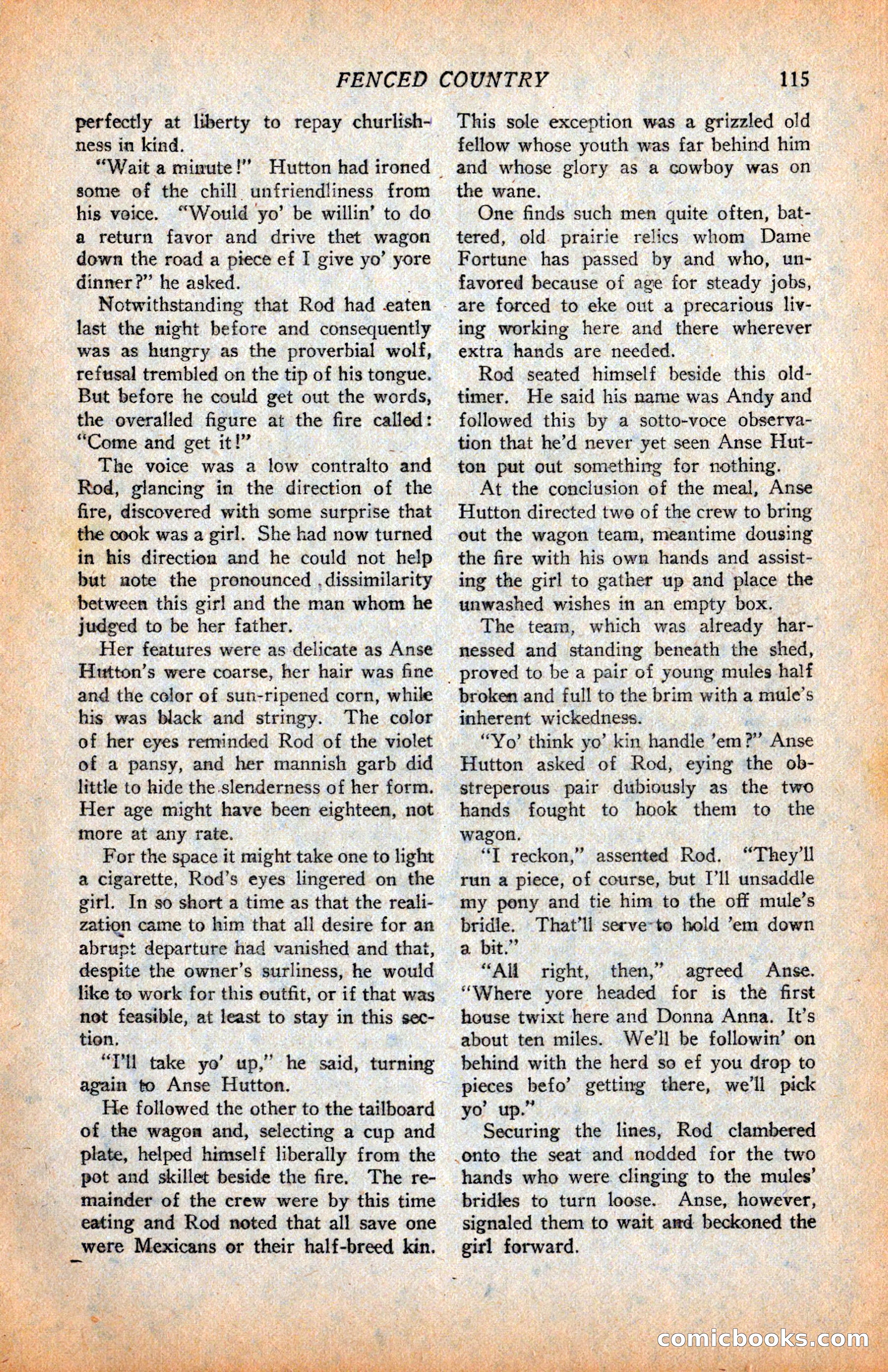 Western Story Magazine, June 9, 1928 — page 117 of 148