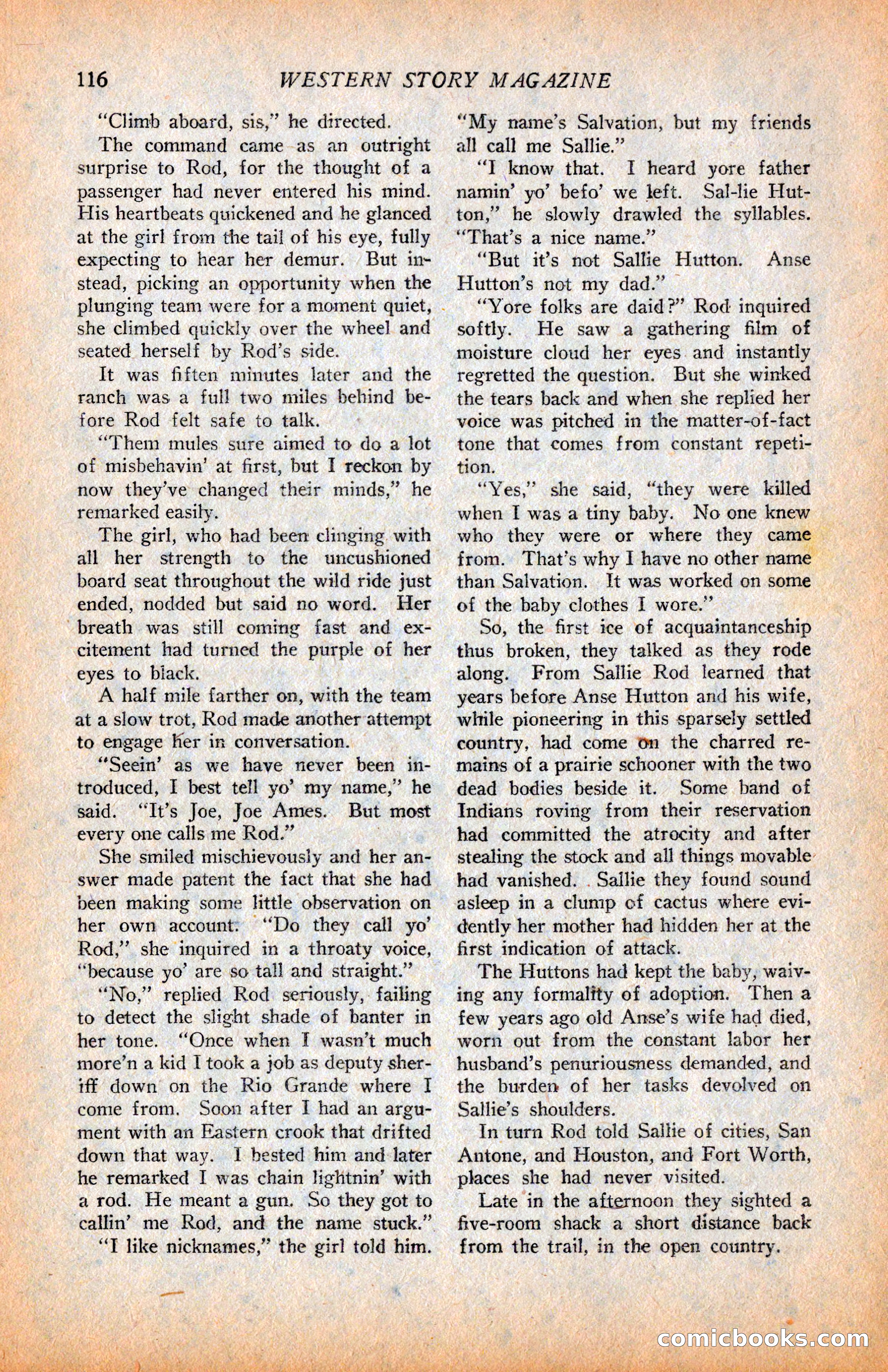 Western Story Magazine, June 9, 1928 — page 118 of 148