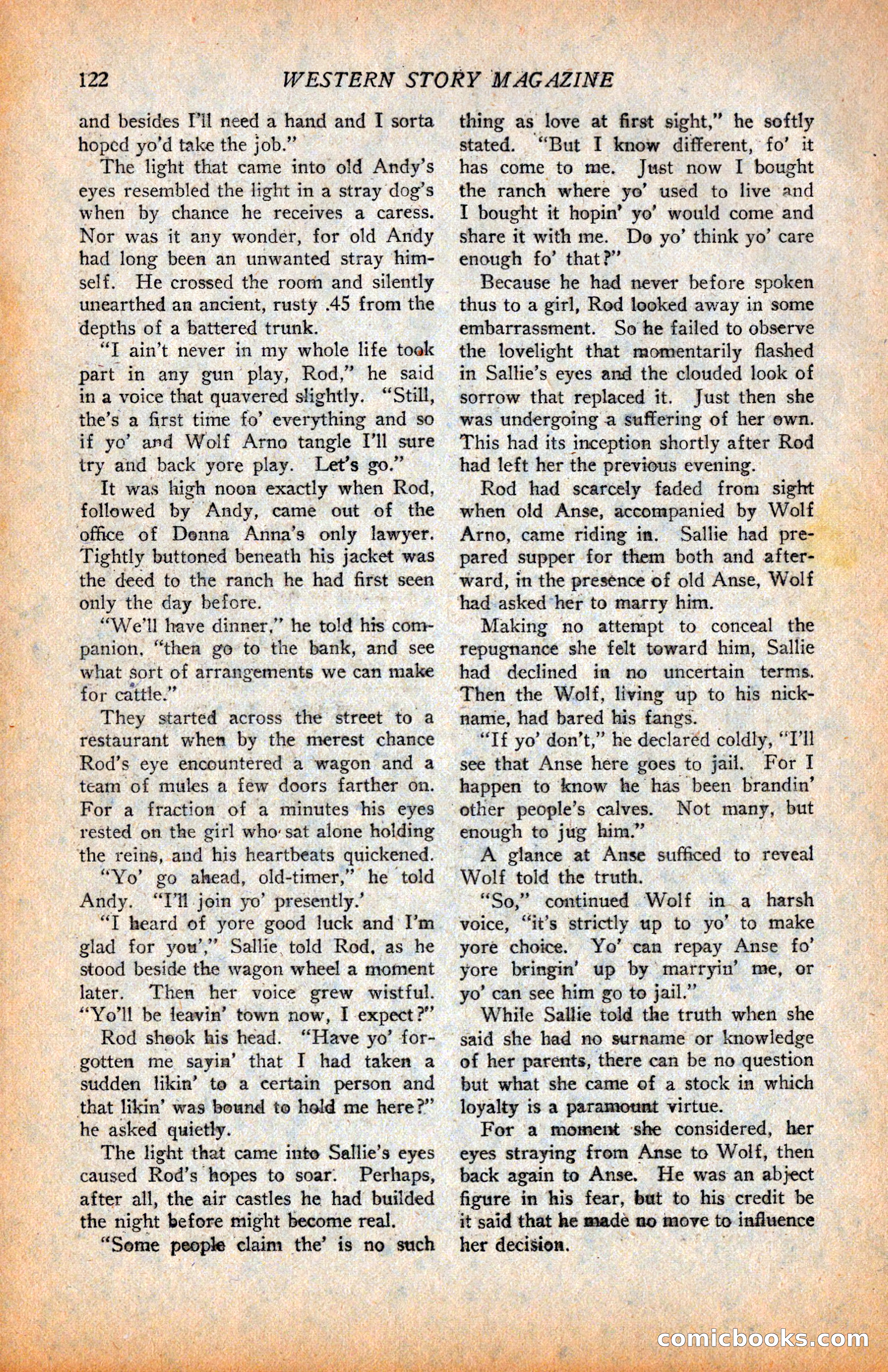 Western Story Magazine, June 9, 1928 — page 124 of 148