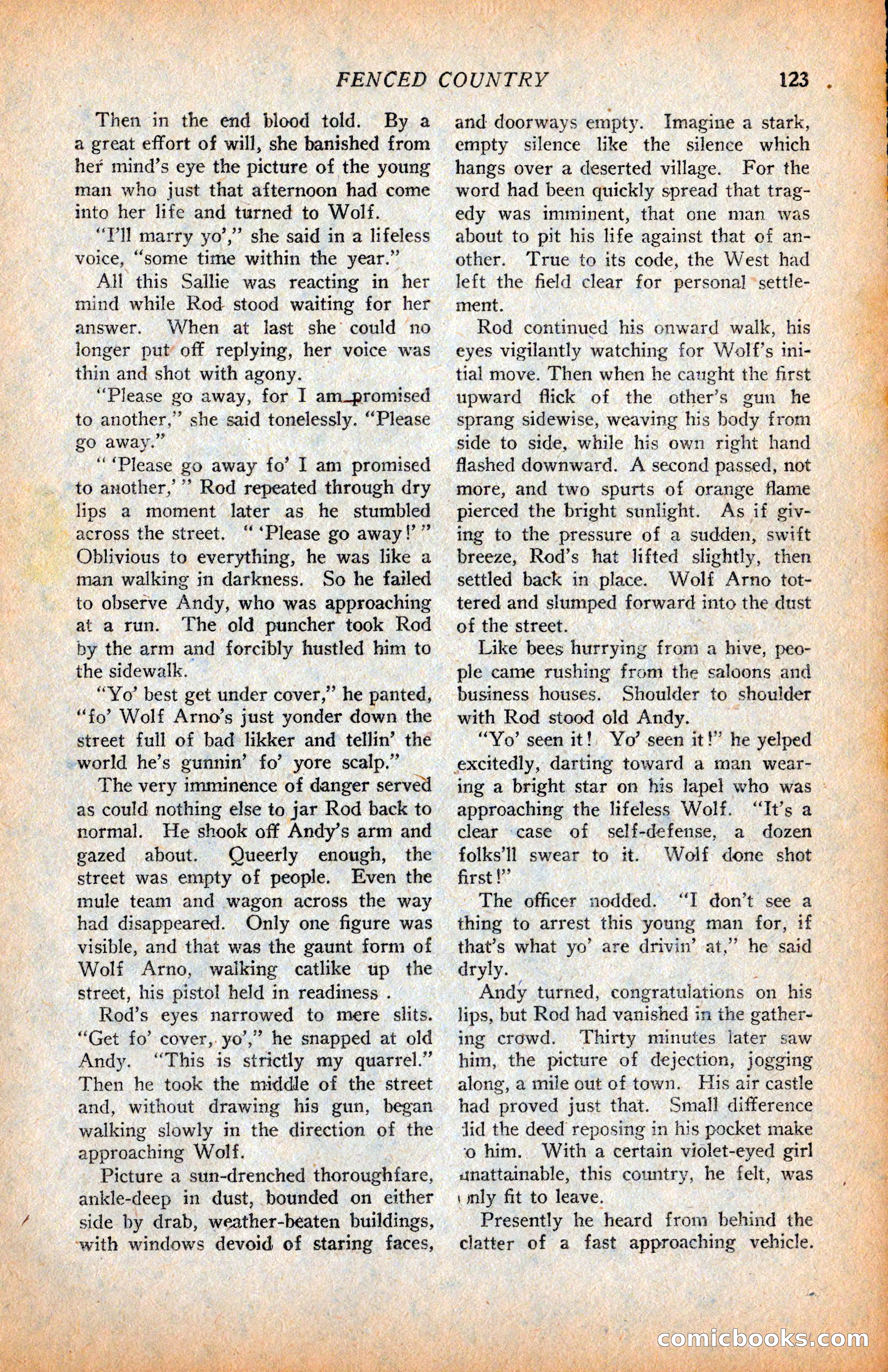 Western Story Magazine, June 9, 1928 — page 125 of 148
