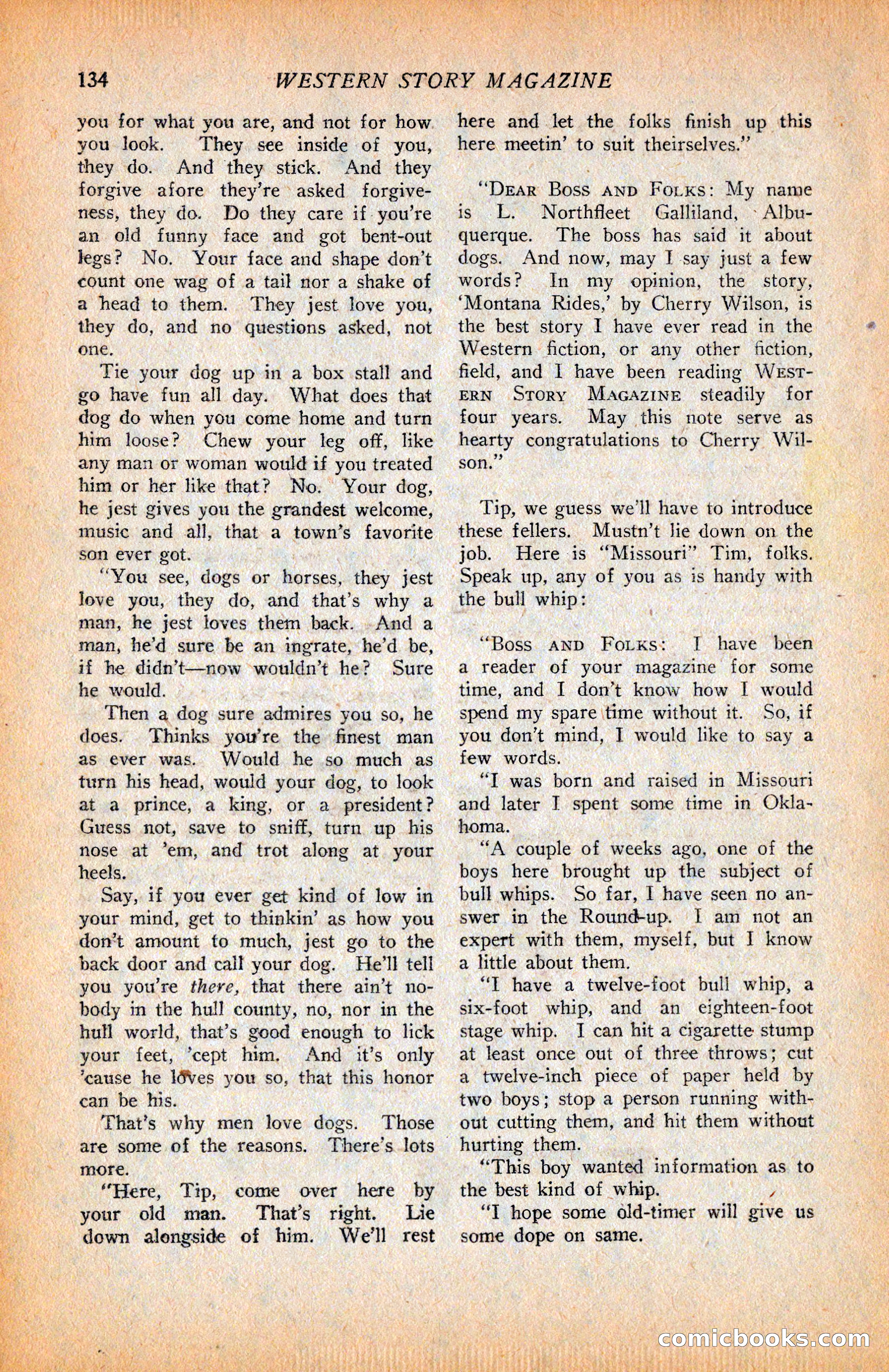 Western Story Magazine, June 9, 1928 — page 136 of 148
