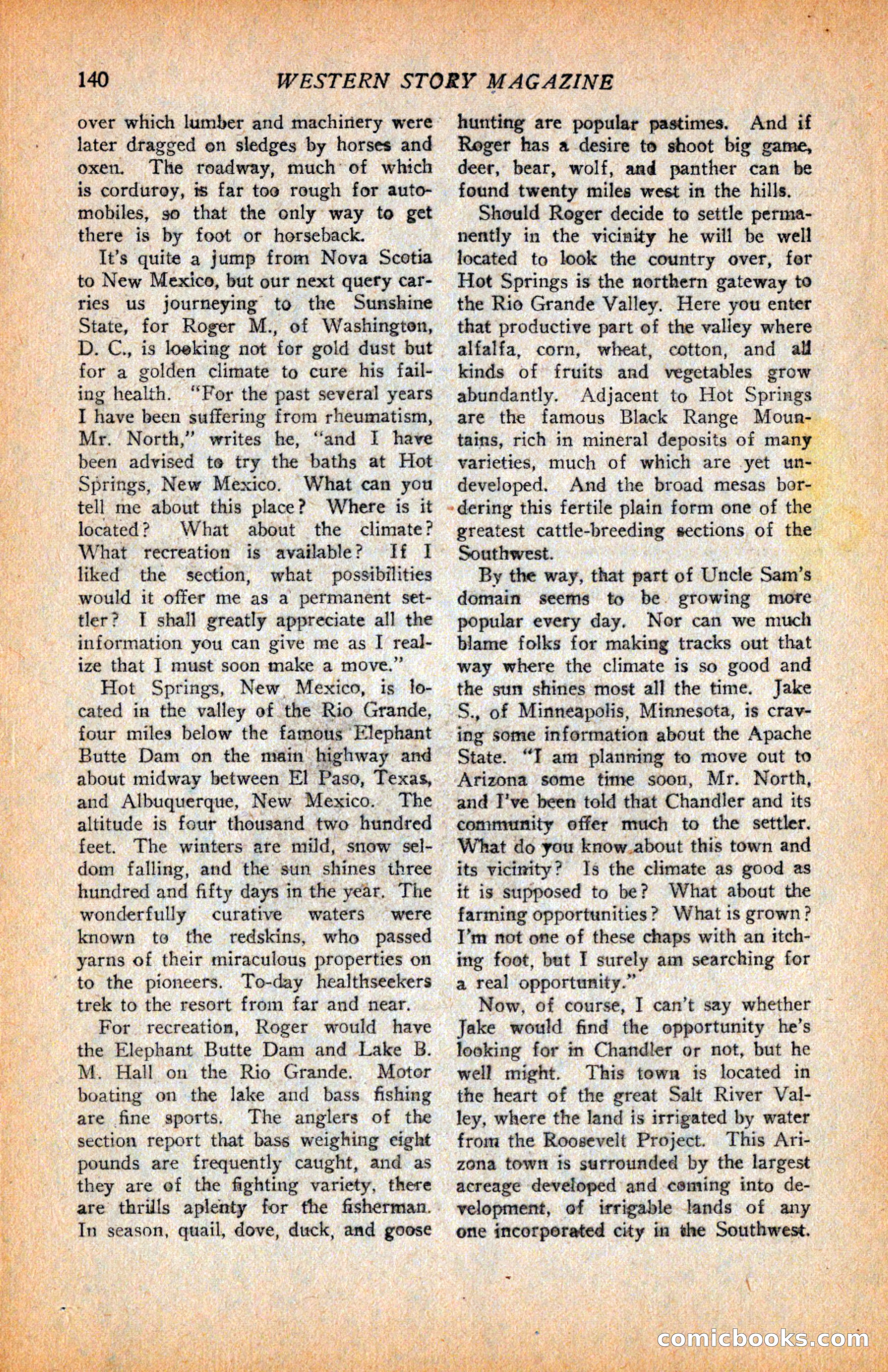 Western Story Magazine, June 9, 1928 — page 142 of 148