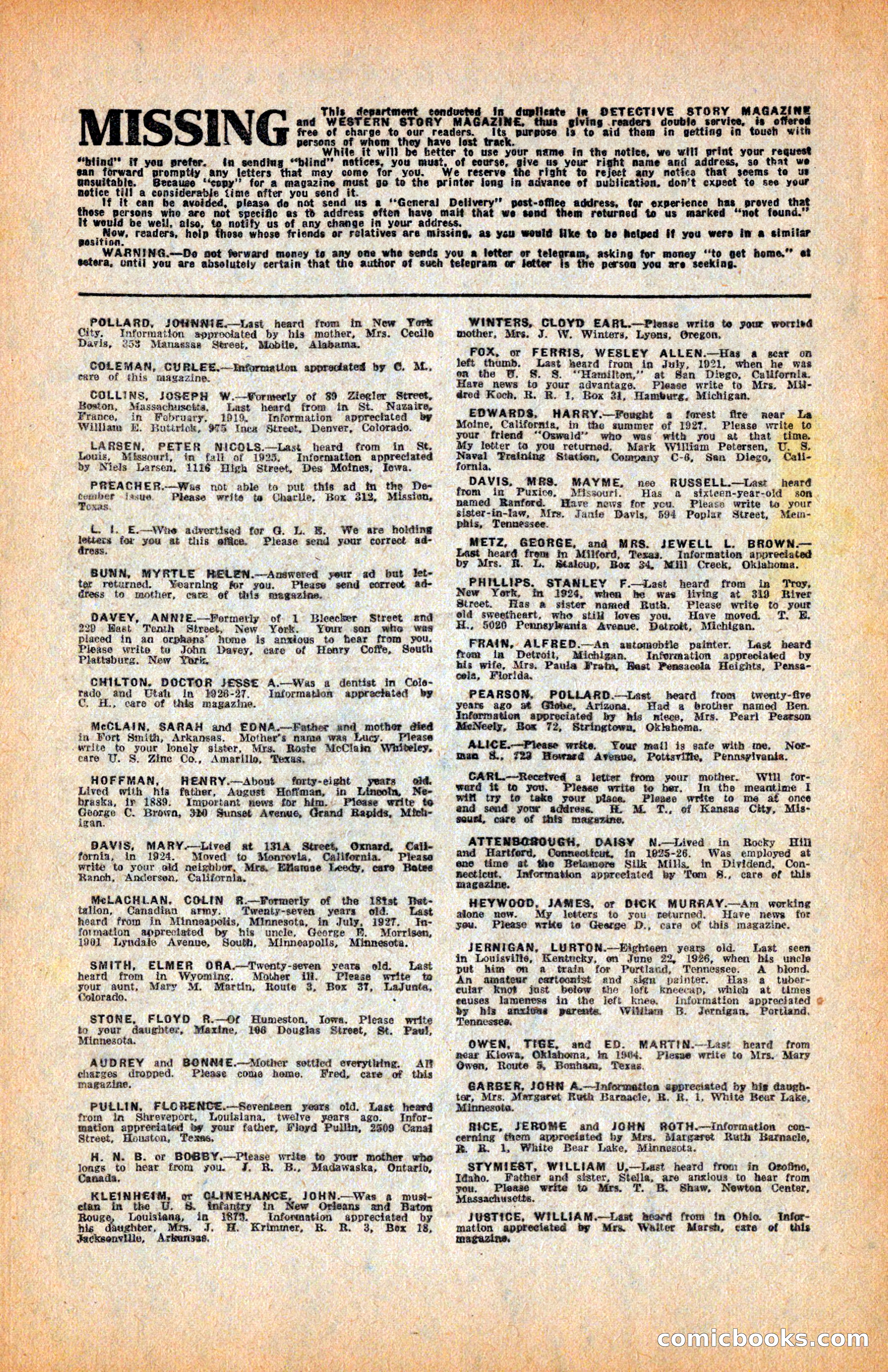 Western Story Magazine, June 9, 1928 — page 144 of 148