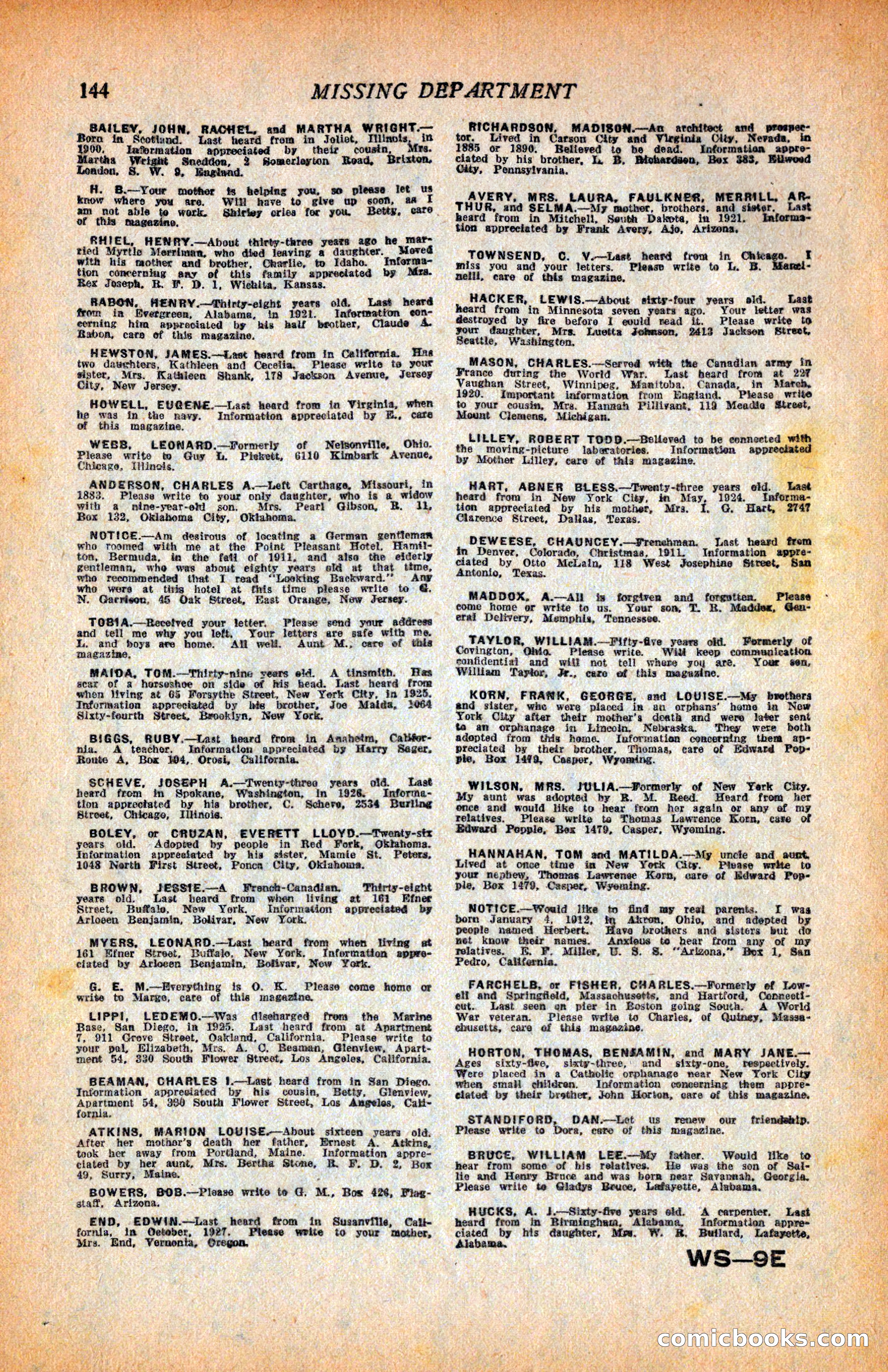 Western Story Magazine, June 9, 1928 — page 146 of 148