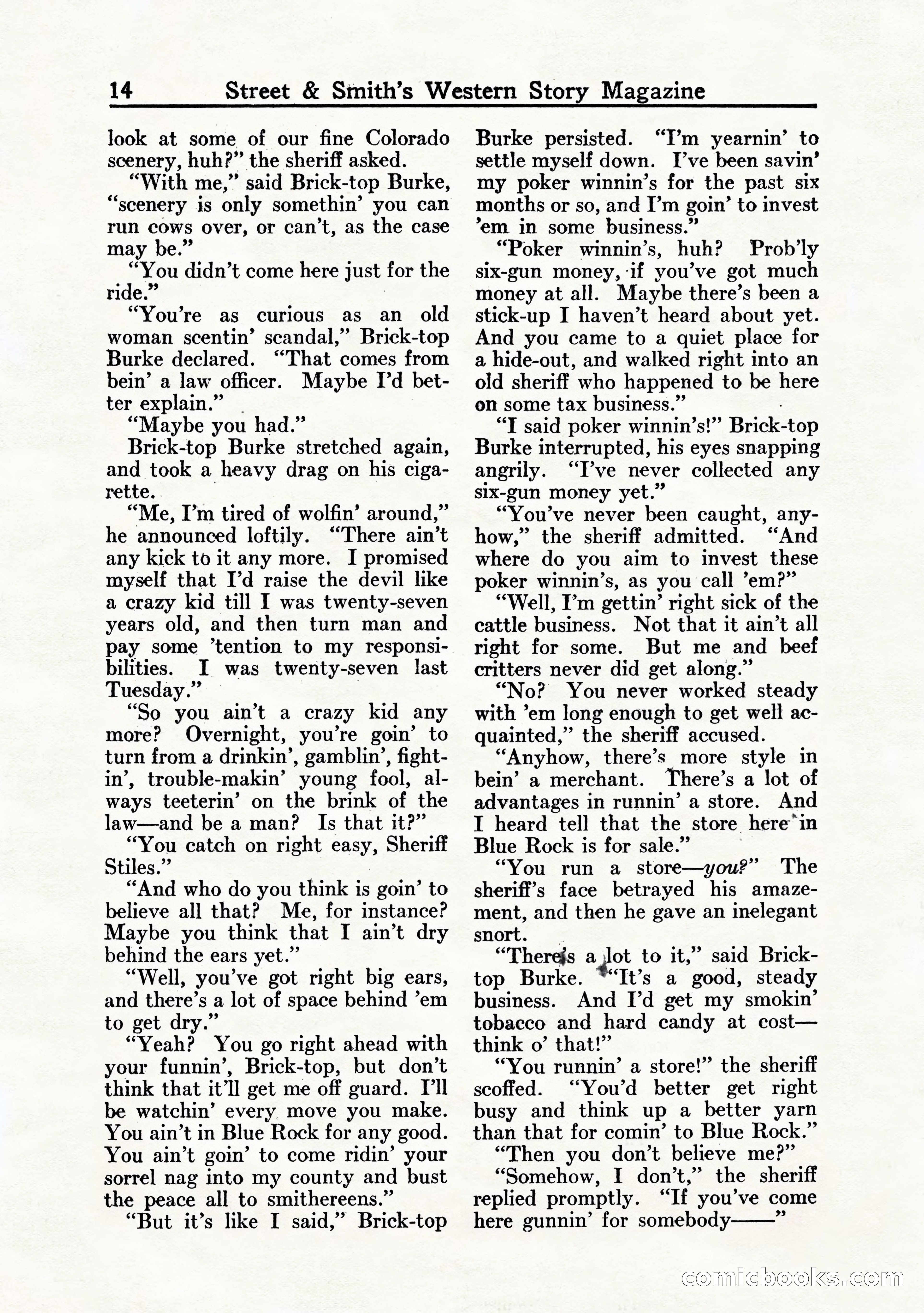 Western Story Magazine, July 1935 — page 16 of 148