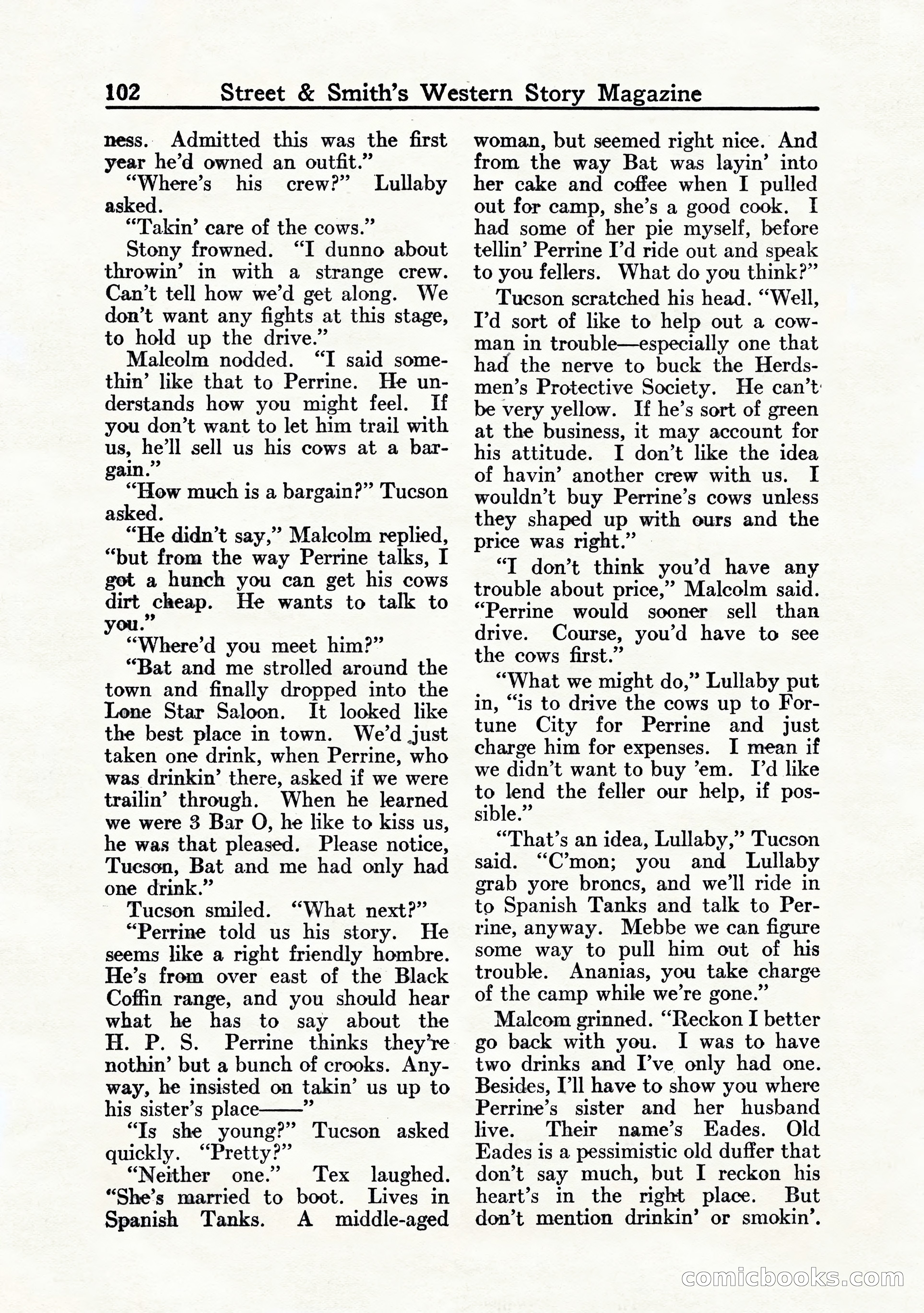 Western Story Magazine, July 1935 — page 104 of 148