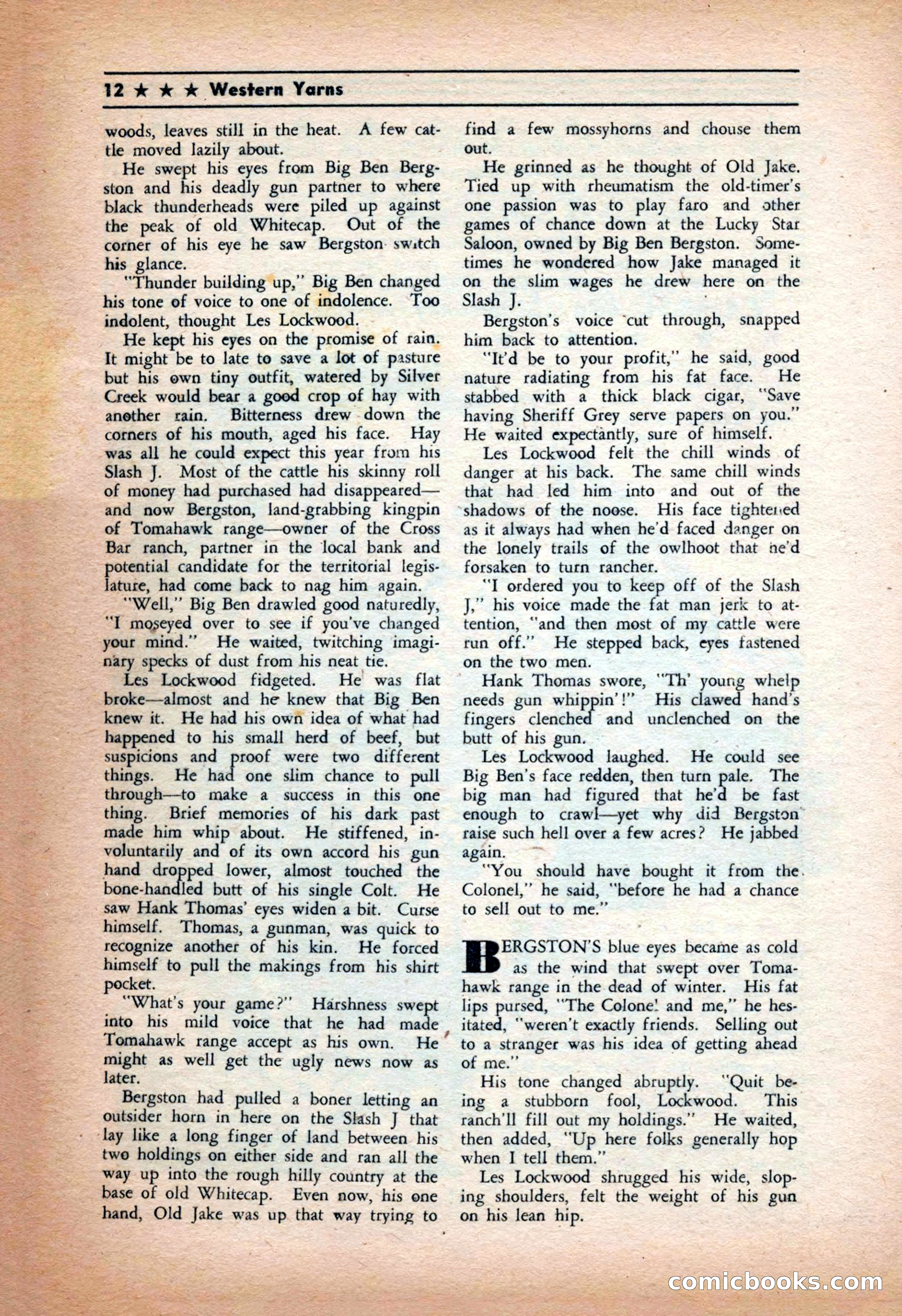 Western Yarns, January 1943 — page 12 of 100