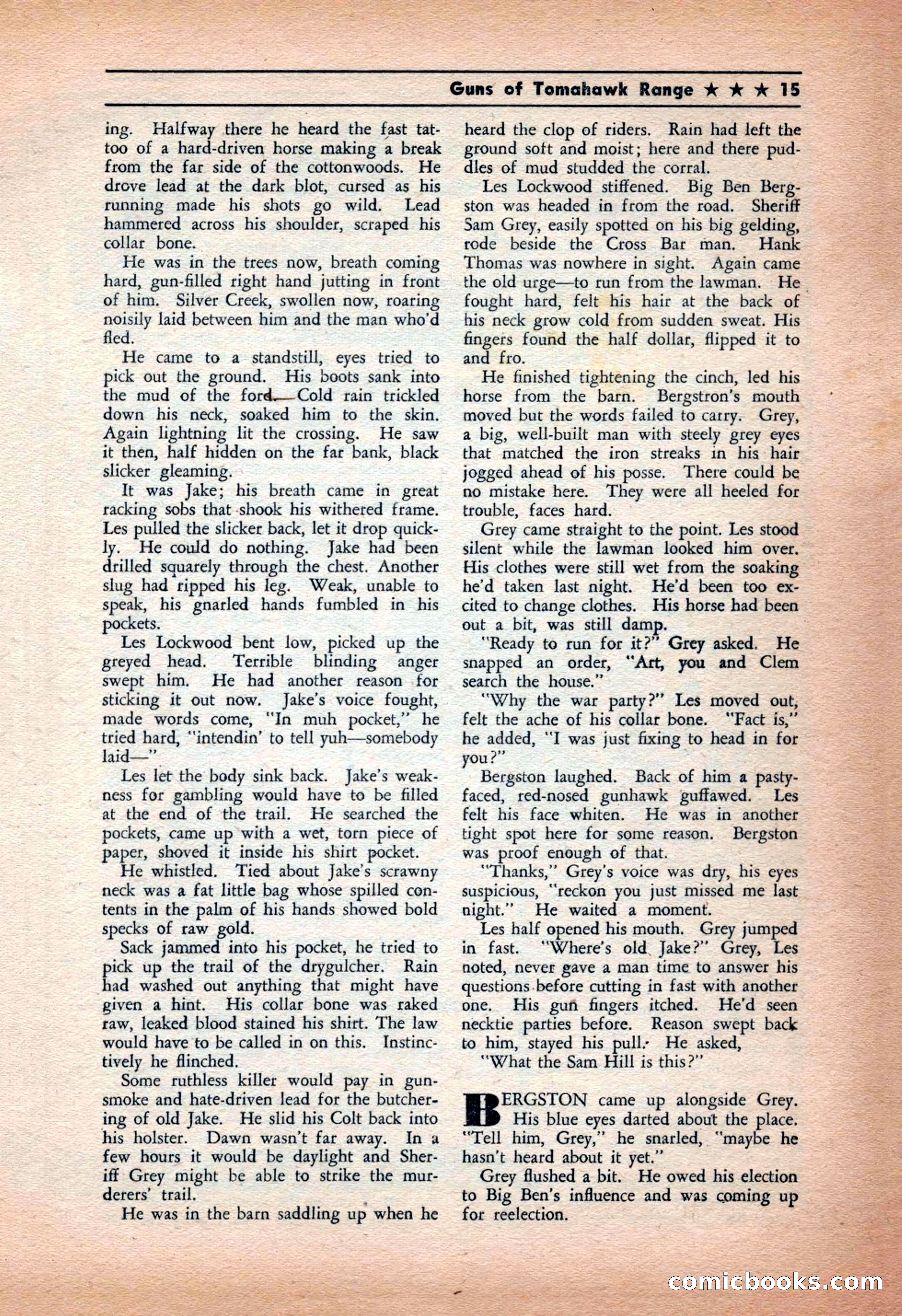 Western Yarns, January 1943 — page 15 of 100