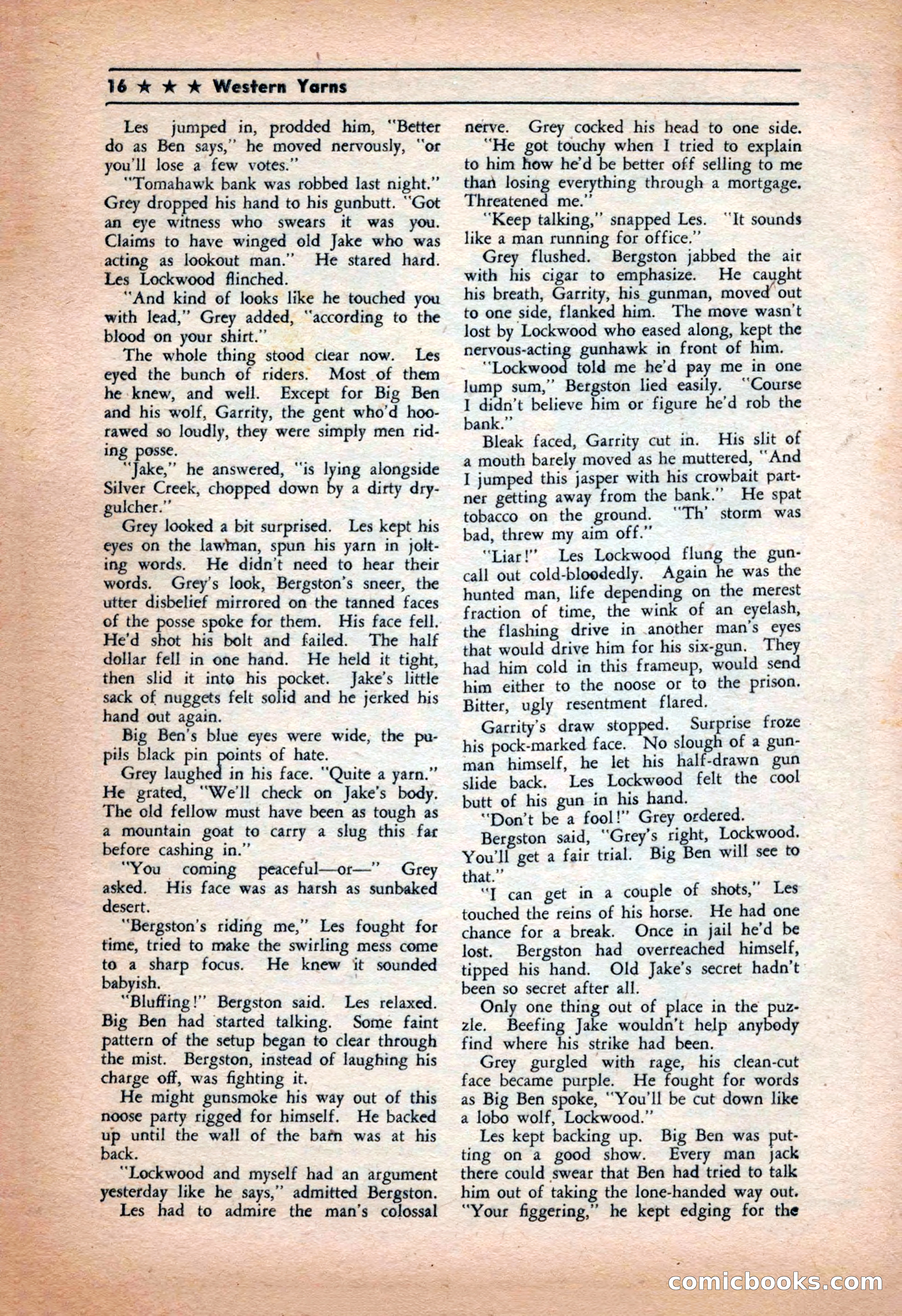 Western Yarns, January 1943 — page 16 of 100