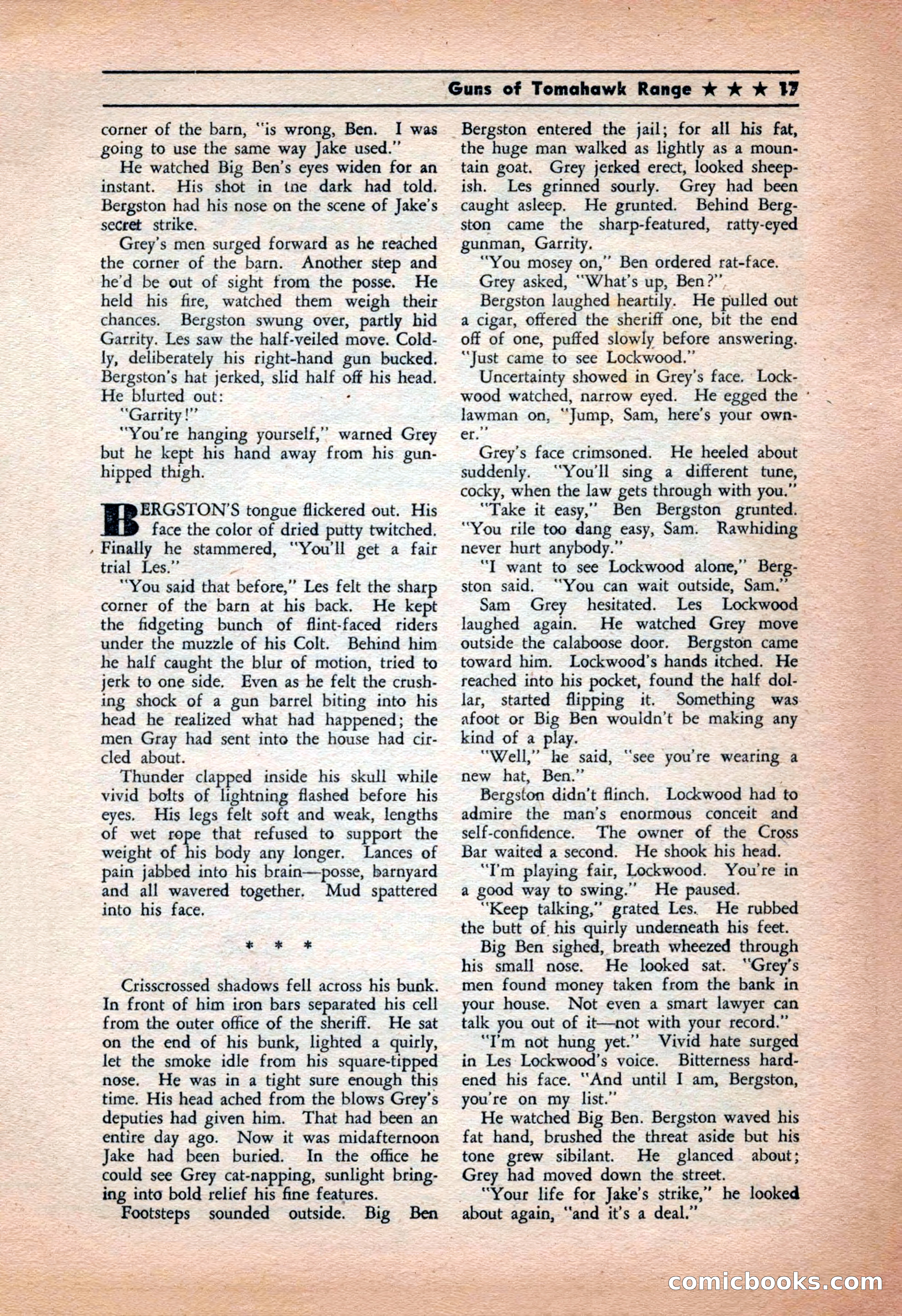 Western Yarns, January 1943 — page 17 of 100