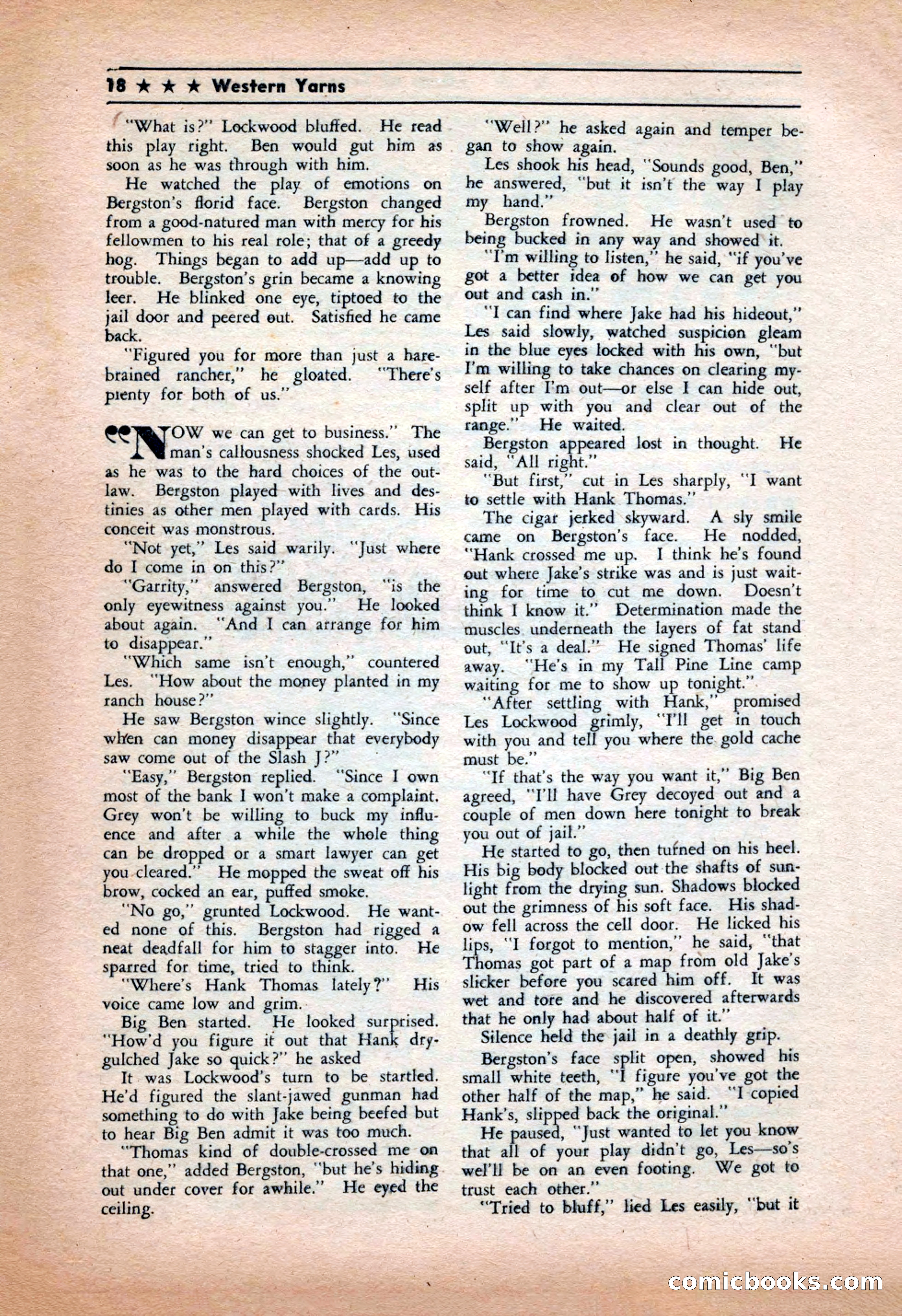 Western Yarns, January 1943 — page 18 of 100