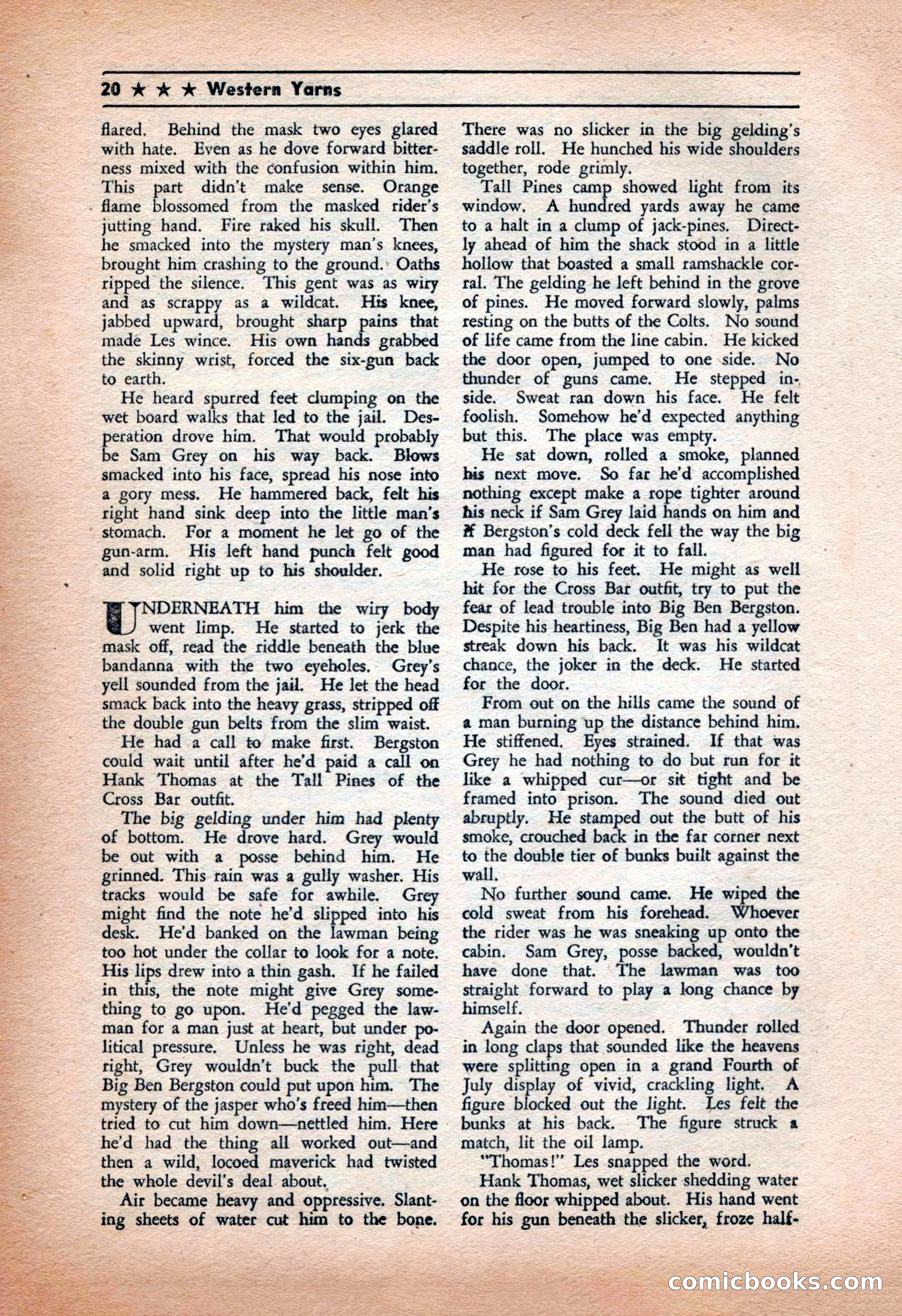 Western Yarns, January 1943 — page 20 of 100