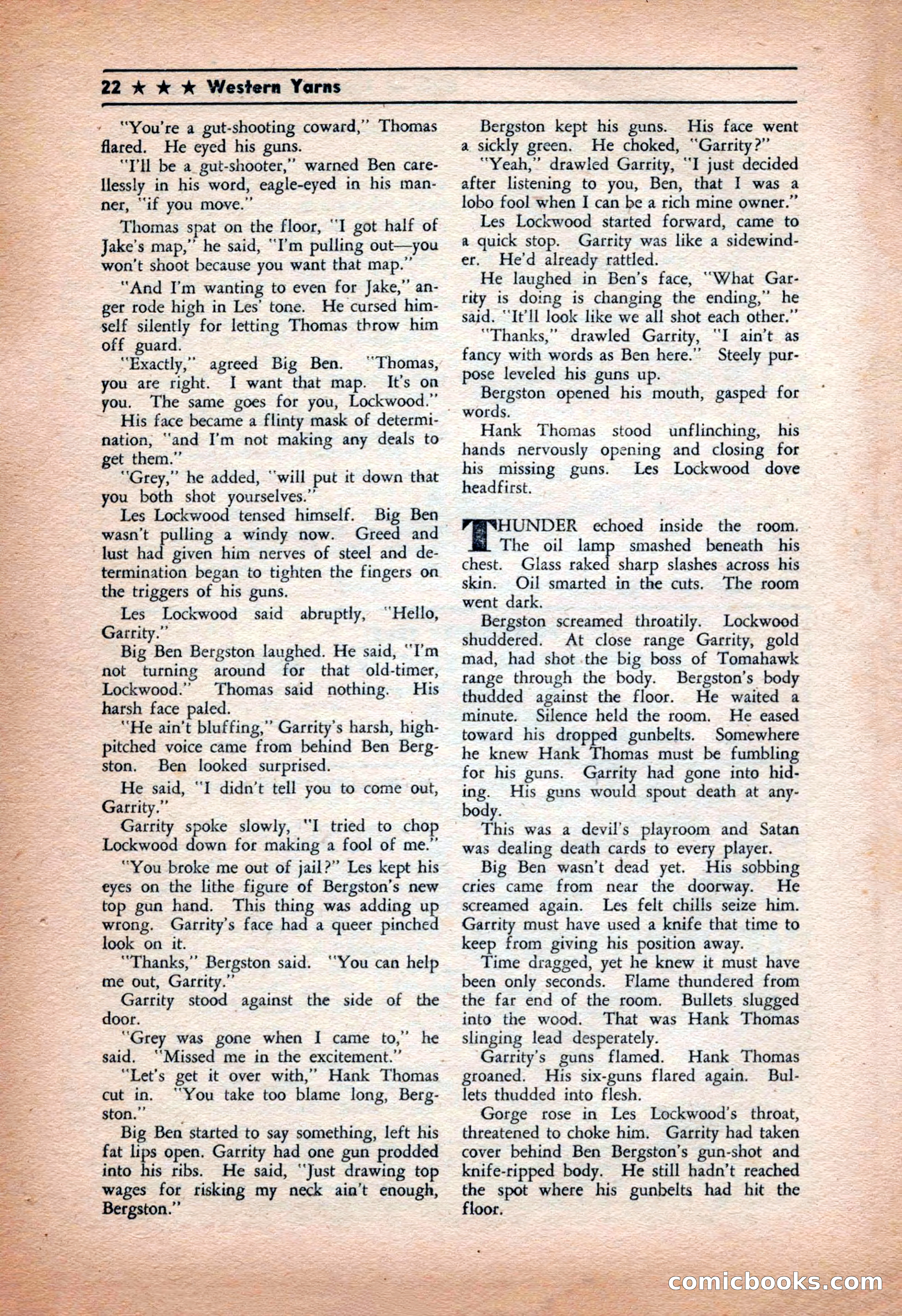 Western Yarns, January 1943 — page 22 of 100