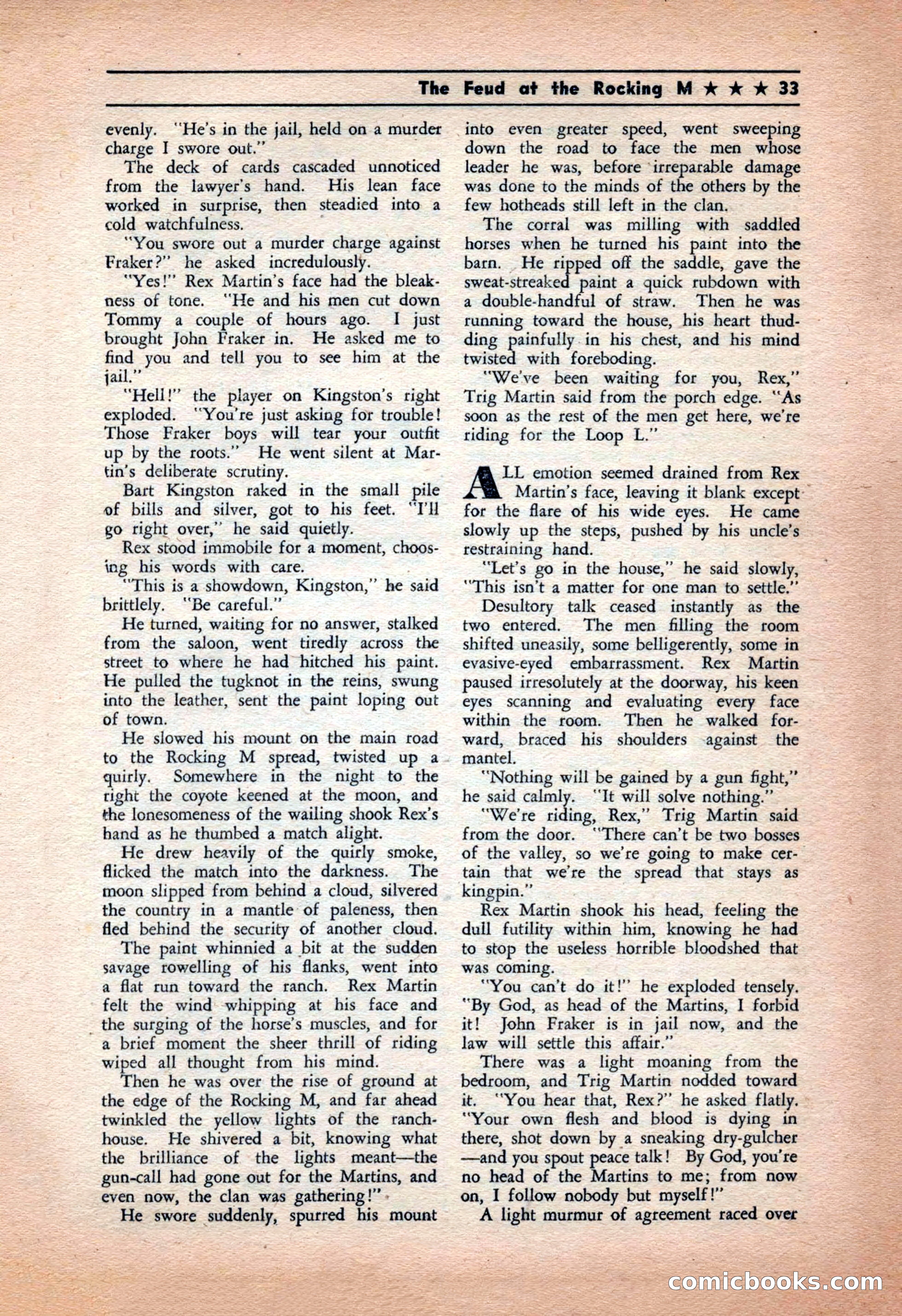 Western Yarns, January 1943 — page 33 of 100