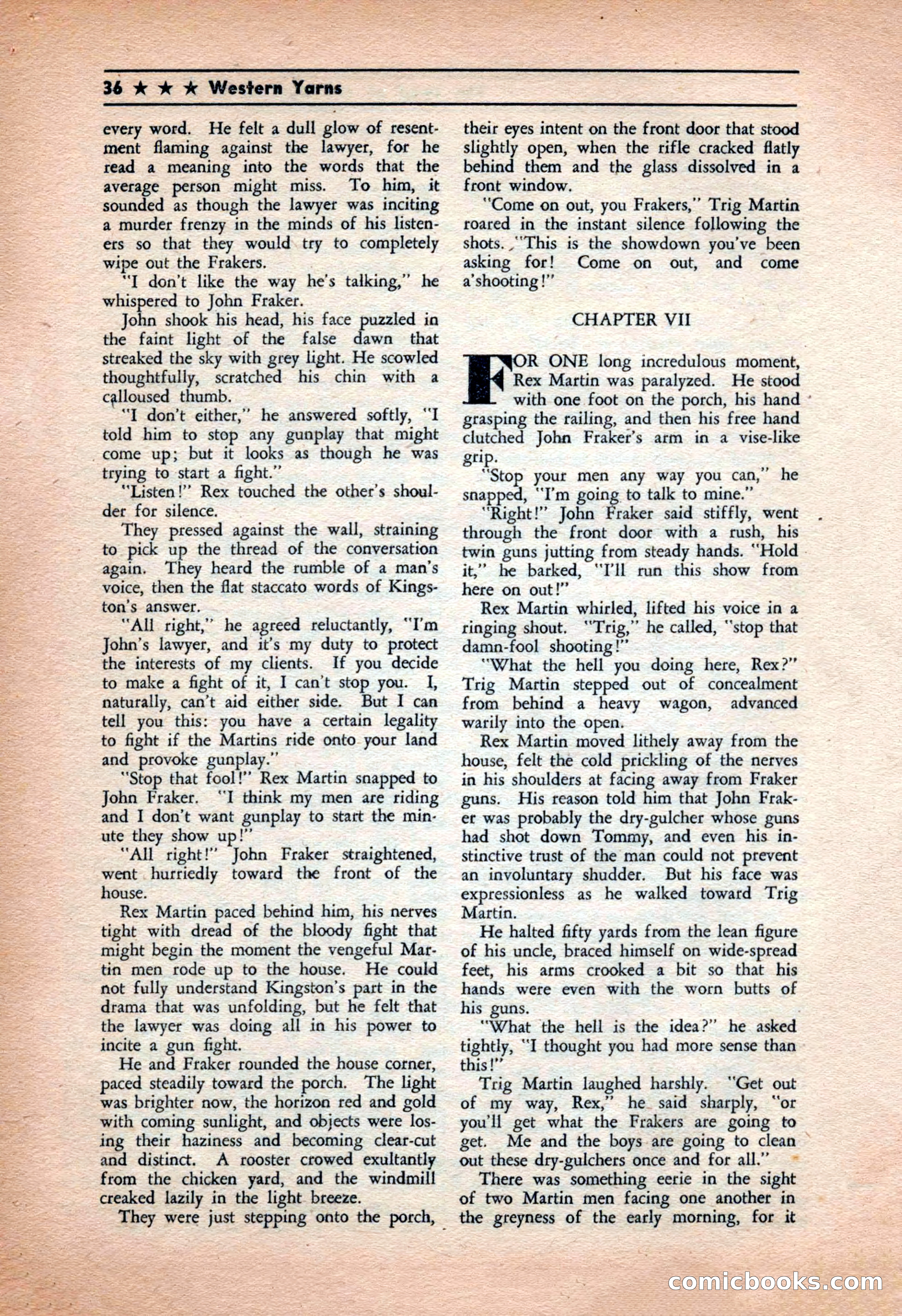 Western Yarns, January 1943 — page 36 of 100