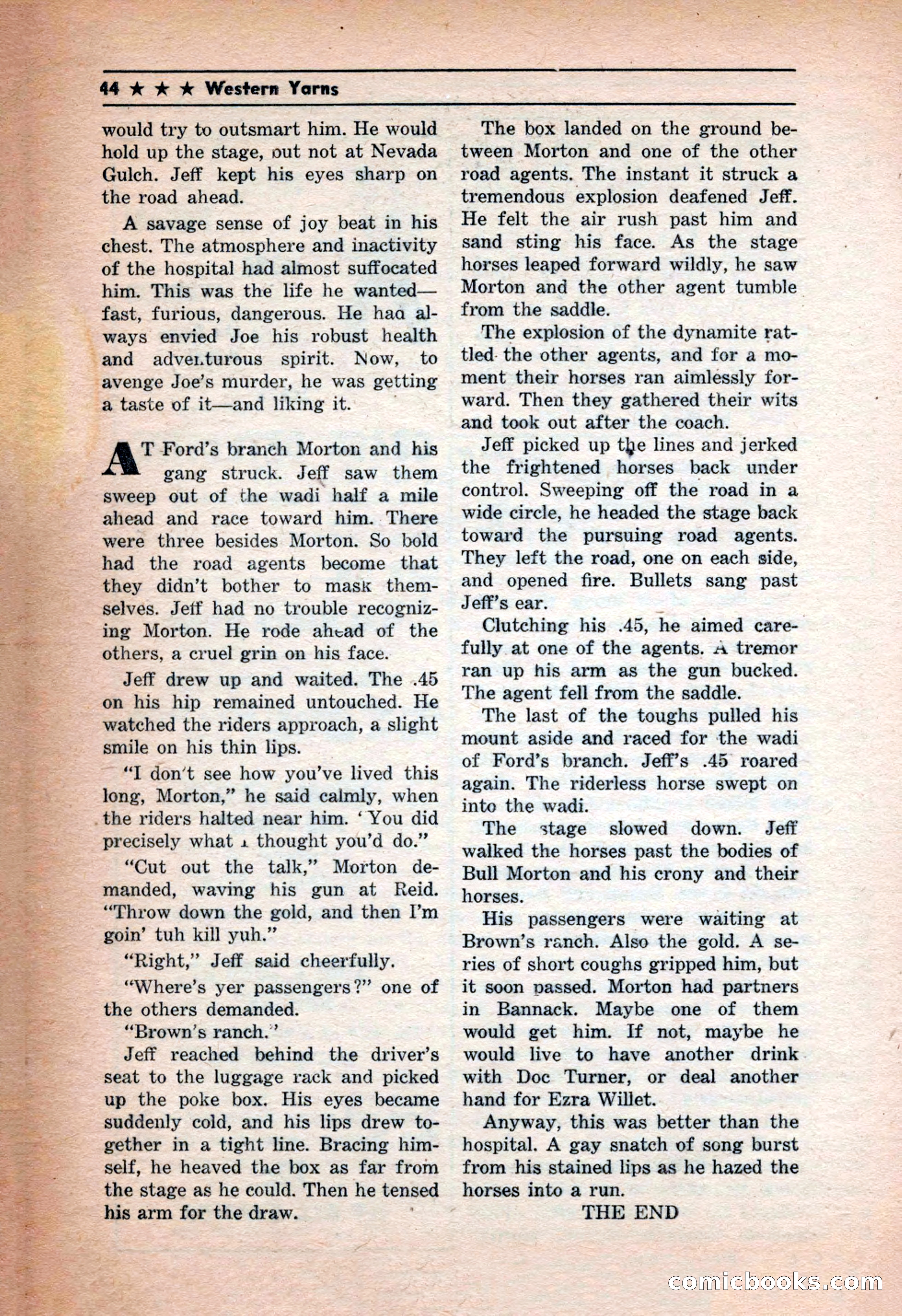 Western Yarns, January 1943 — page 44 of 100