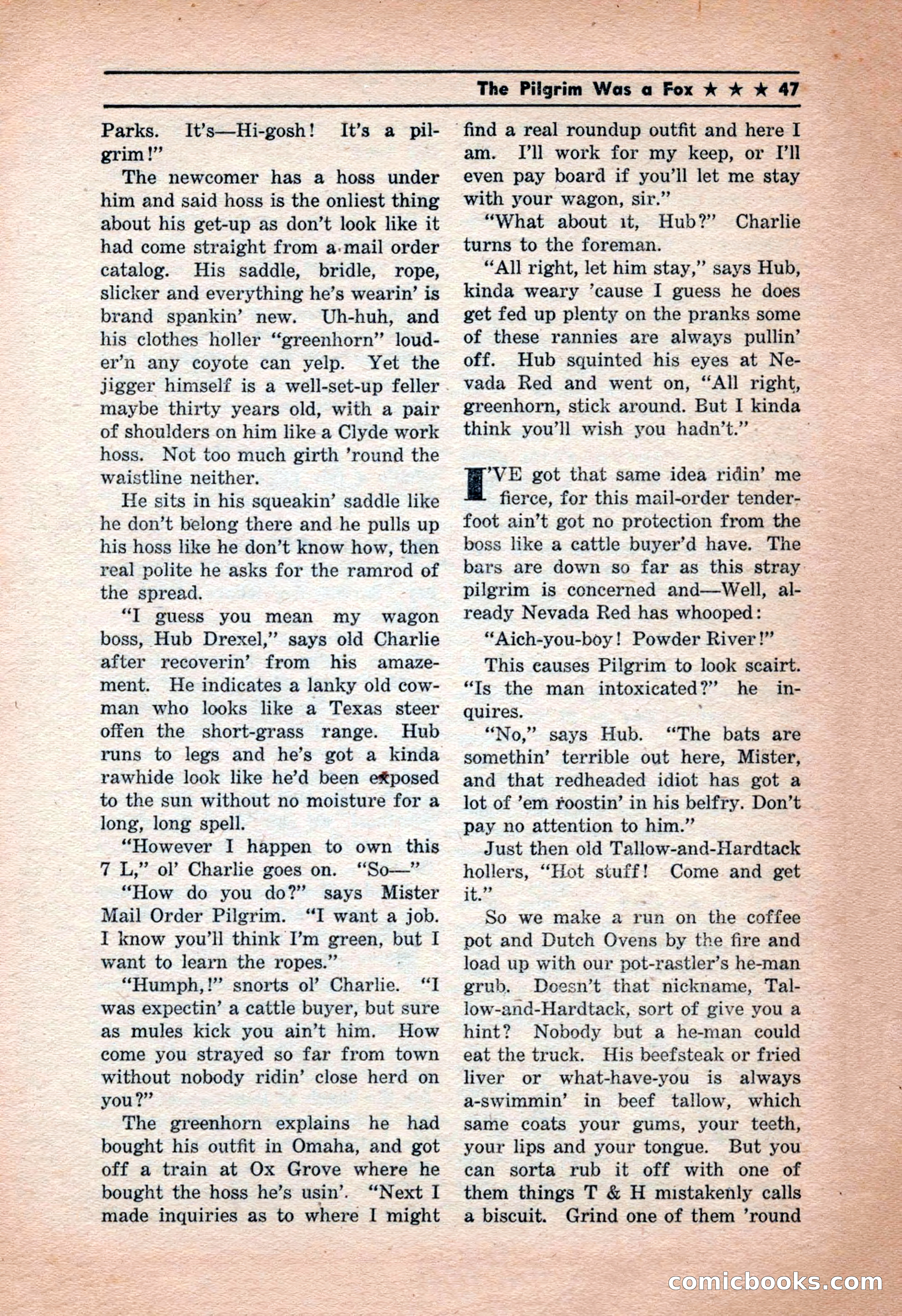 Western Yarns, January 1943 — page 47 of 100