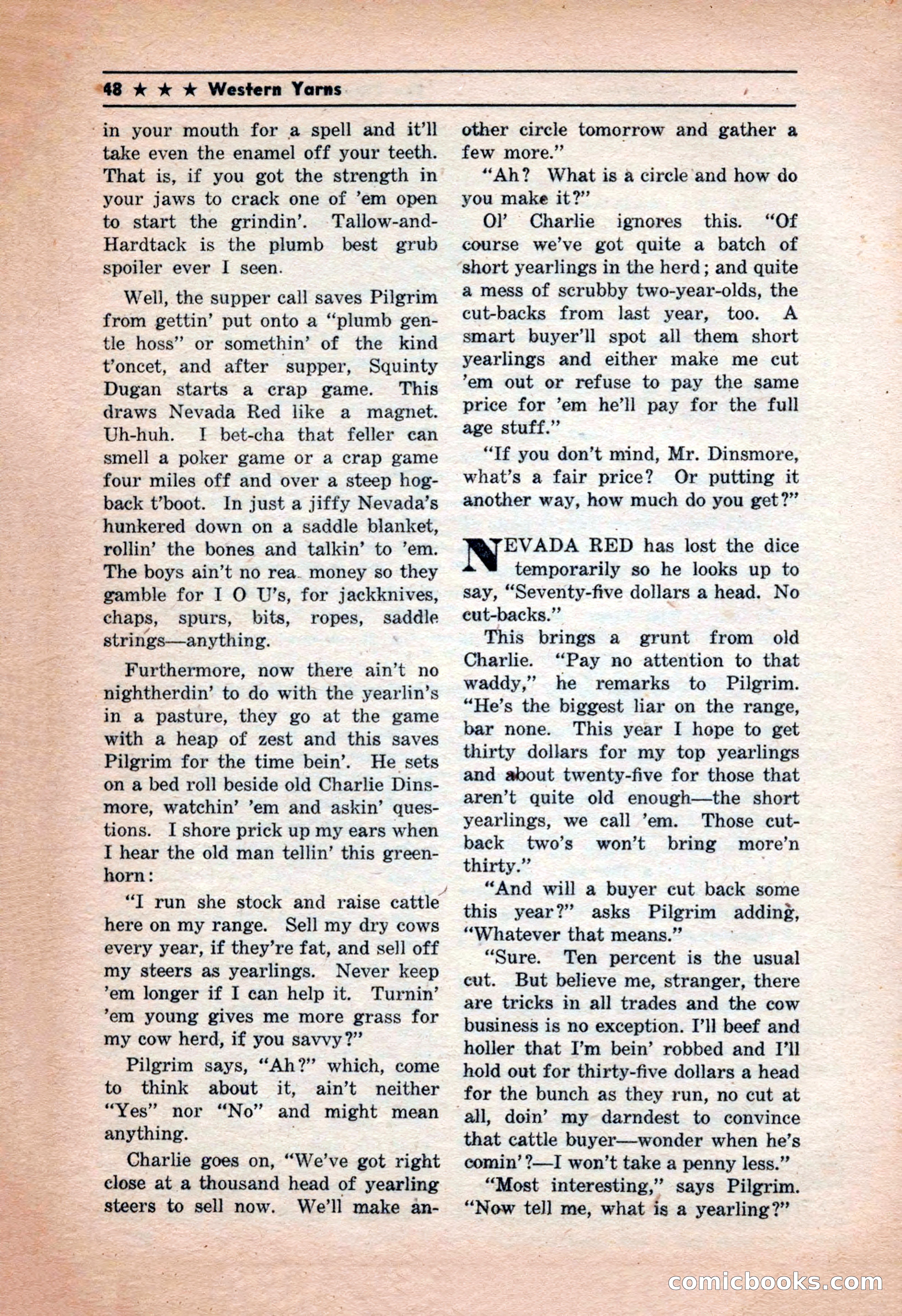 Western Yarns, January 1943 — page 48 of 100