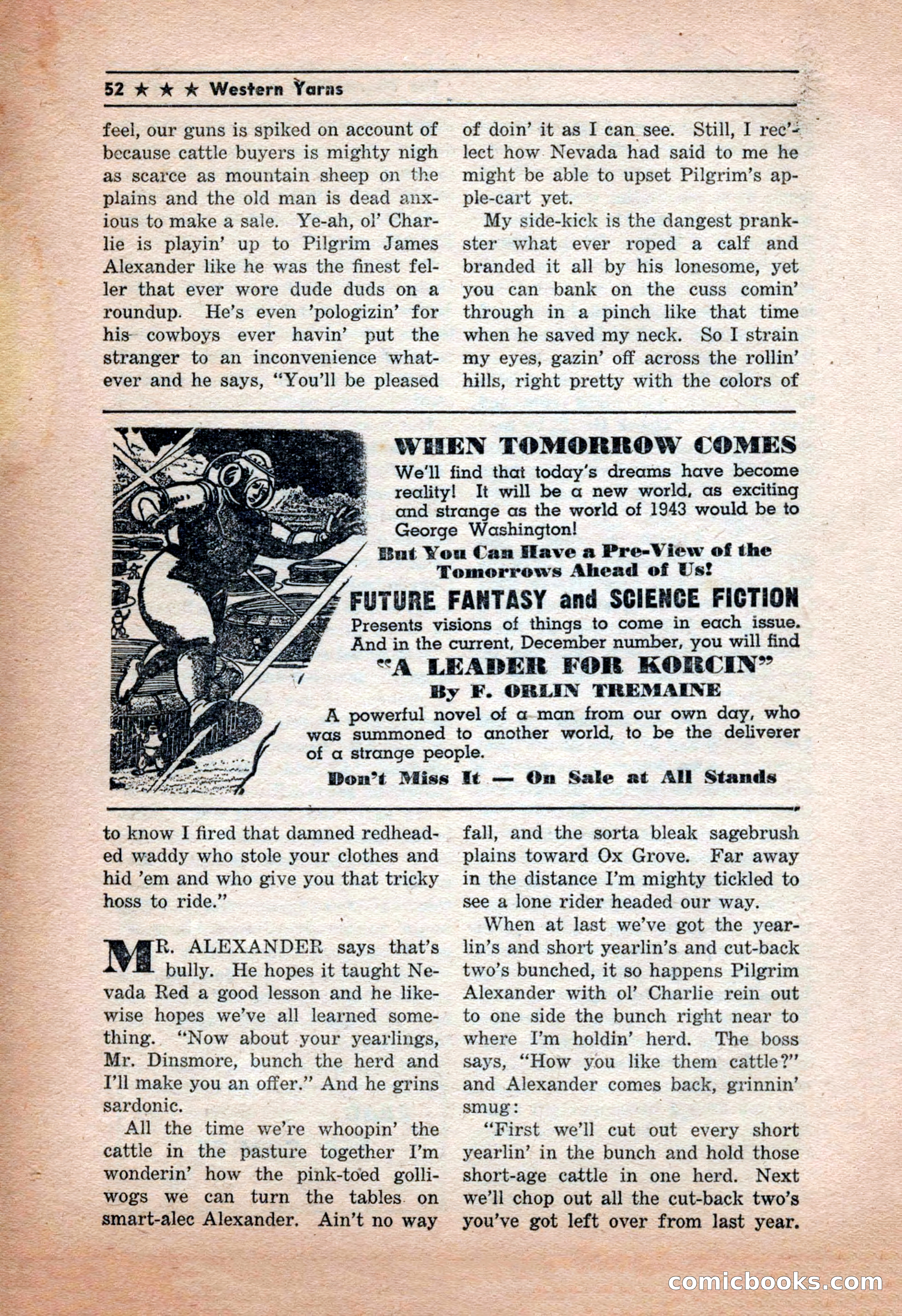 Western Yarns, January 1943 — page 52 of 100