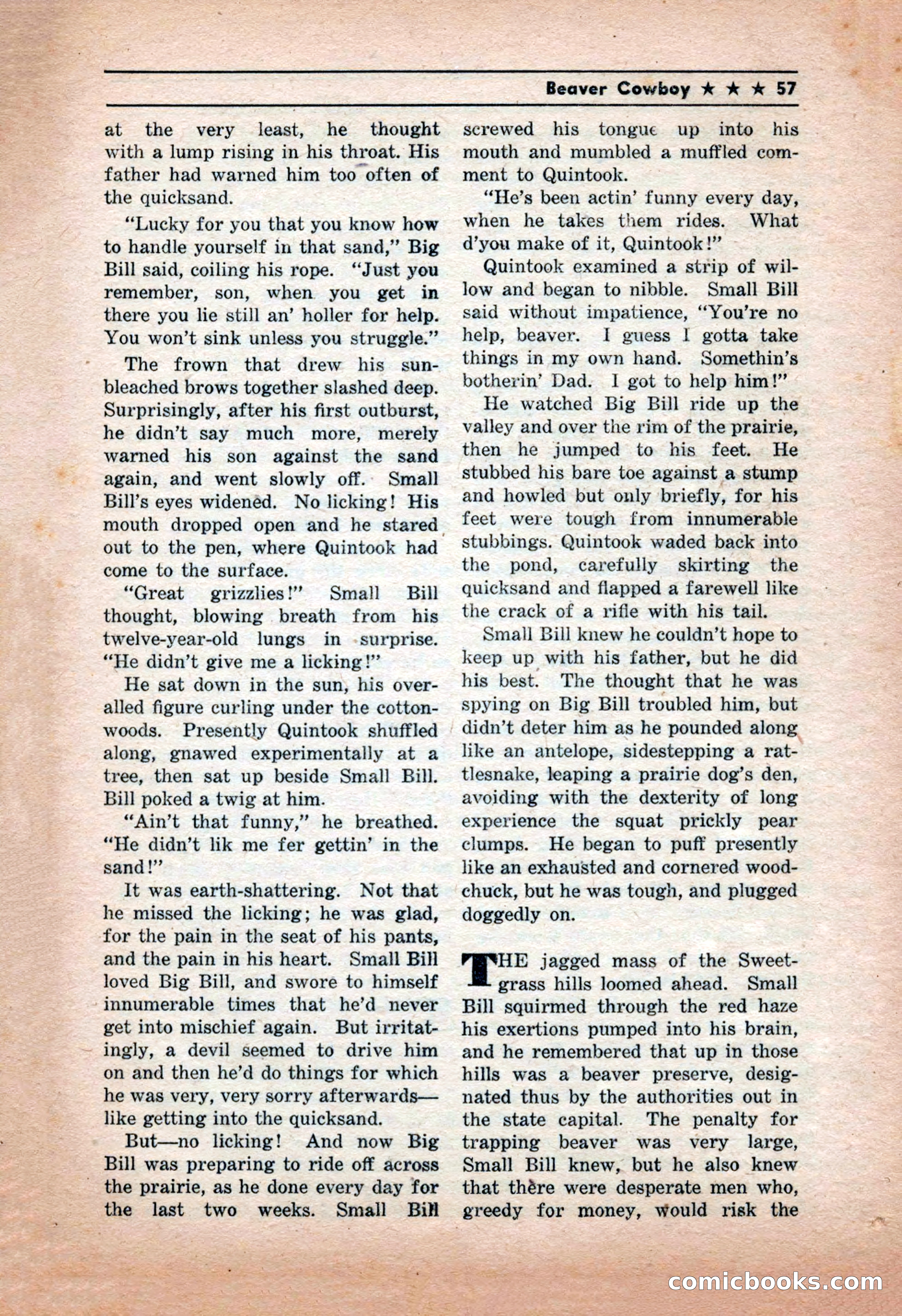 Western Yarns, January 1943 — page 57 of 100